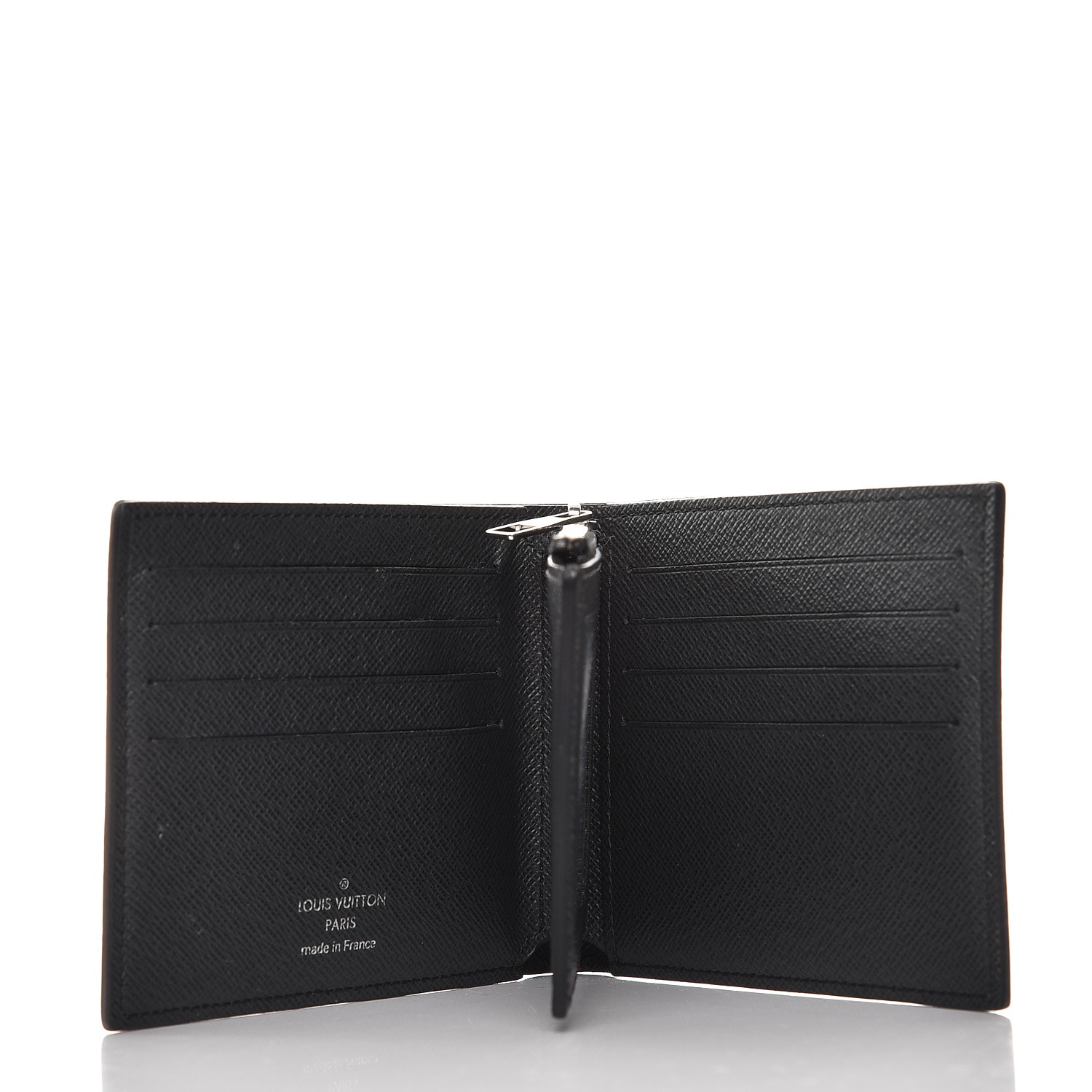 Louis Vuitton M62045 Amerigo Wallet, Black, One Size