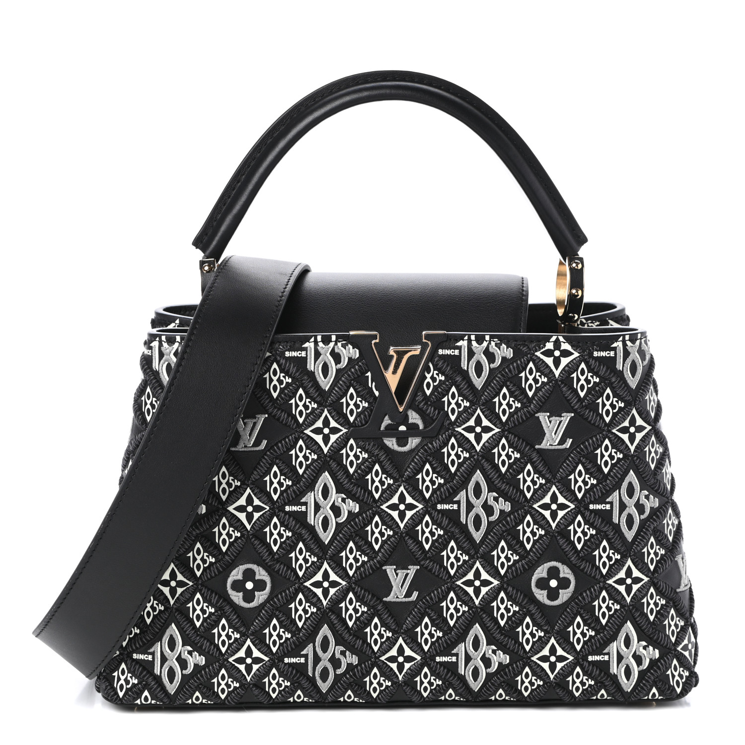 Louis Vuitton Embroidered Calfskin Since 1854 Capucines Mm Black 7730 Fashionphile