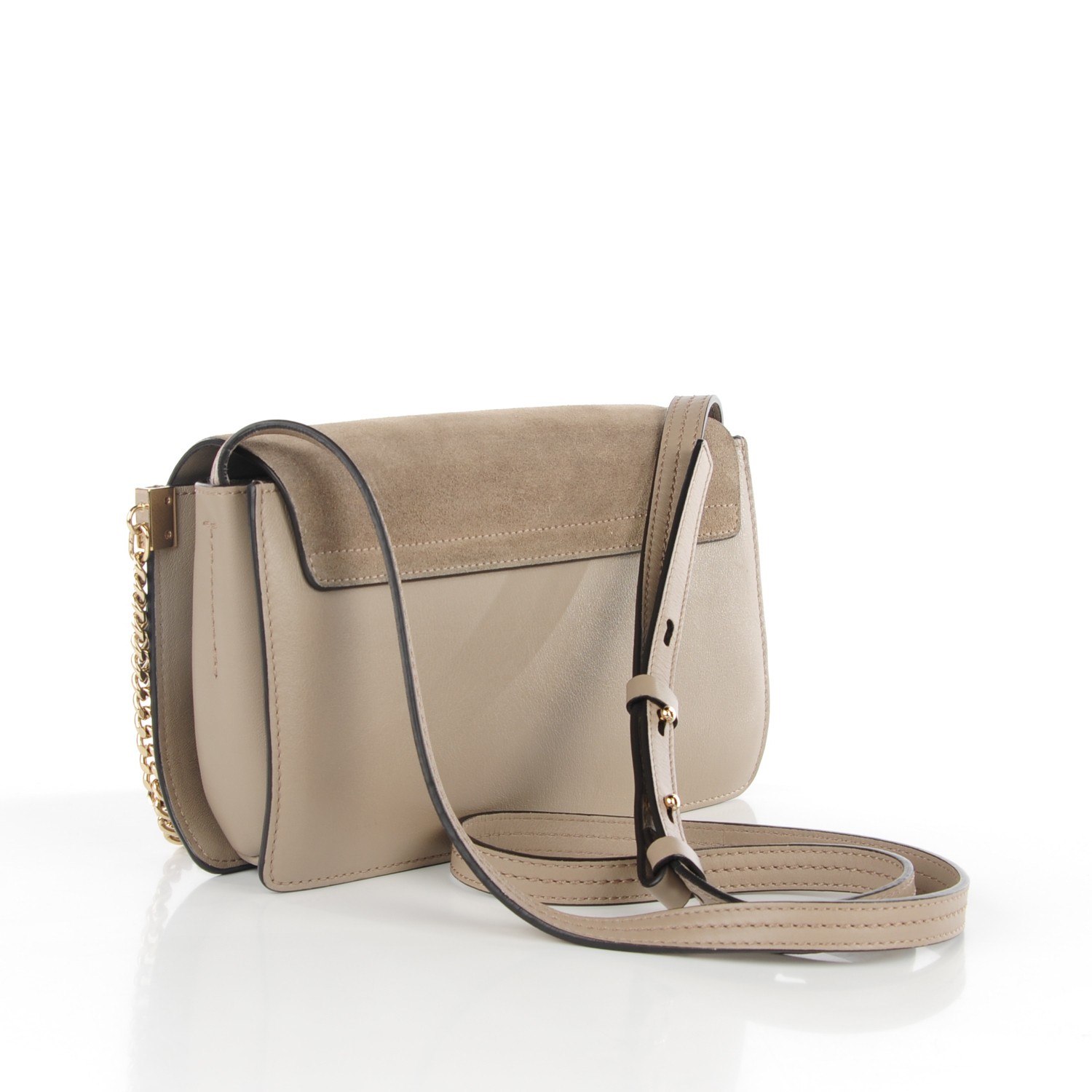 chloé mini faye leather & suede shoulder bag