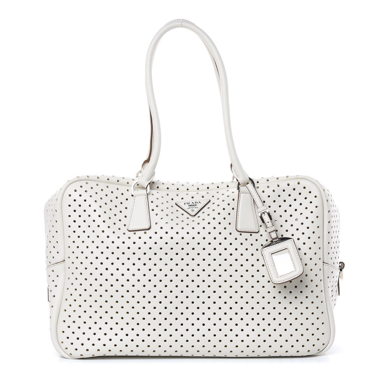 prada perforated tote