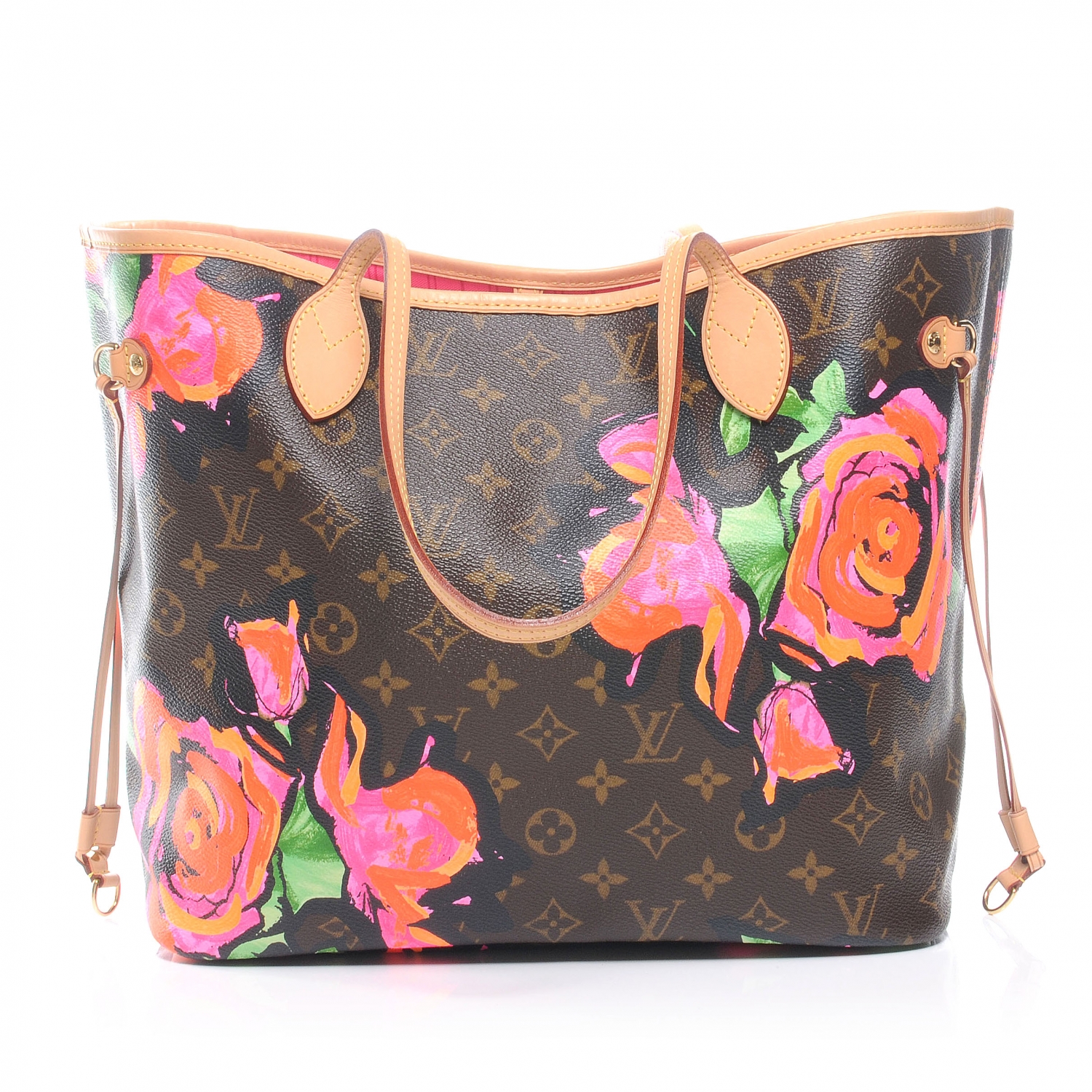 Louis Vuitton Monogram Roses Neverfull Mm 45039 