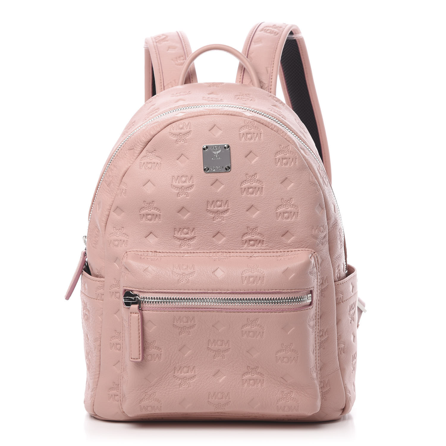 mcm ottomar leather backpack pink