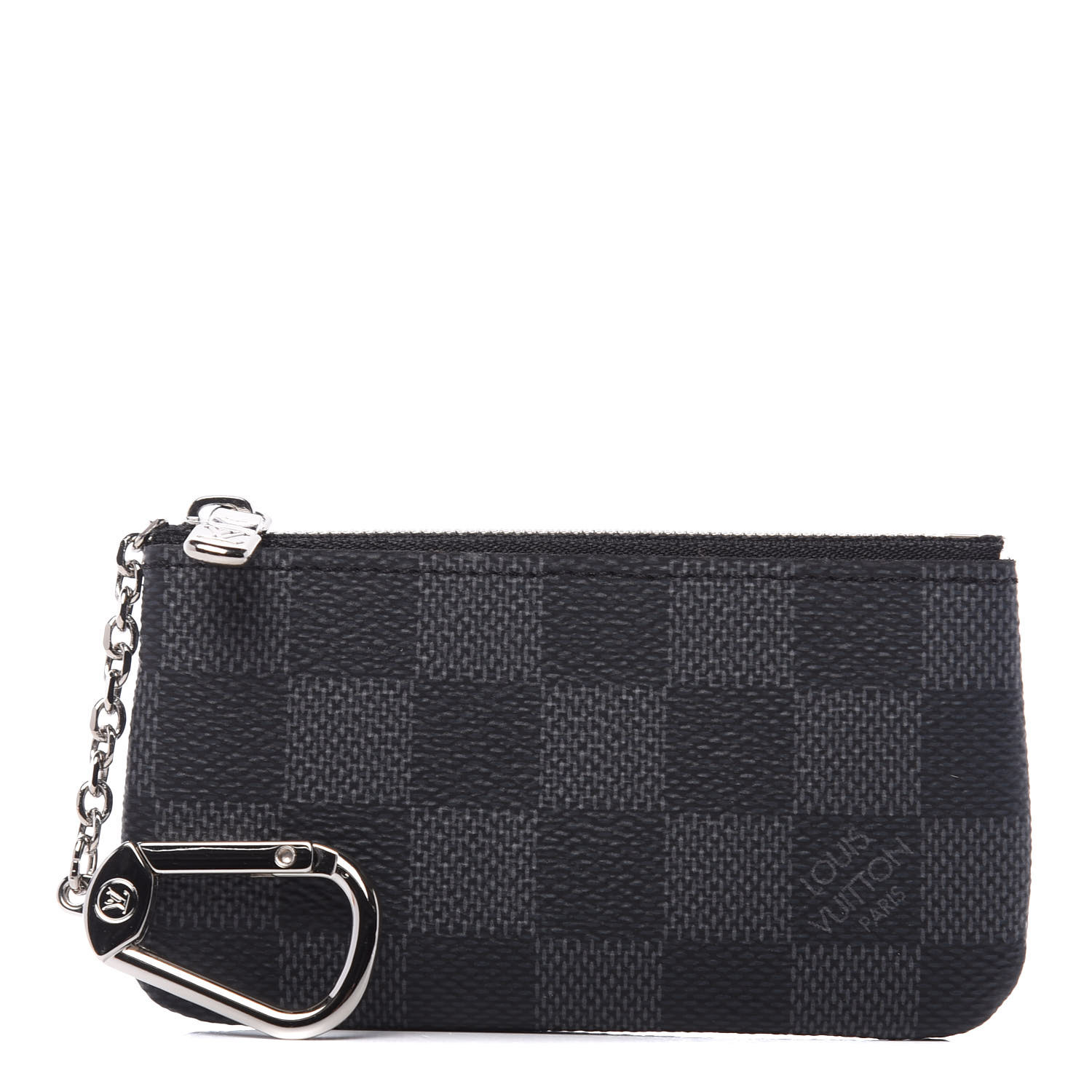 Louis Vuitton Pochette Cles Key Pouch Damier Graphite Black/gray