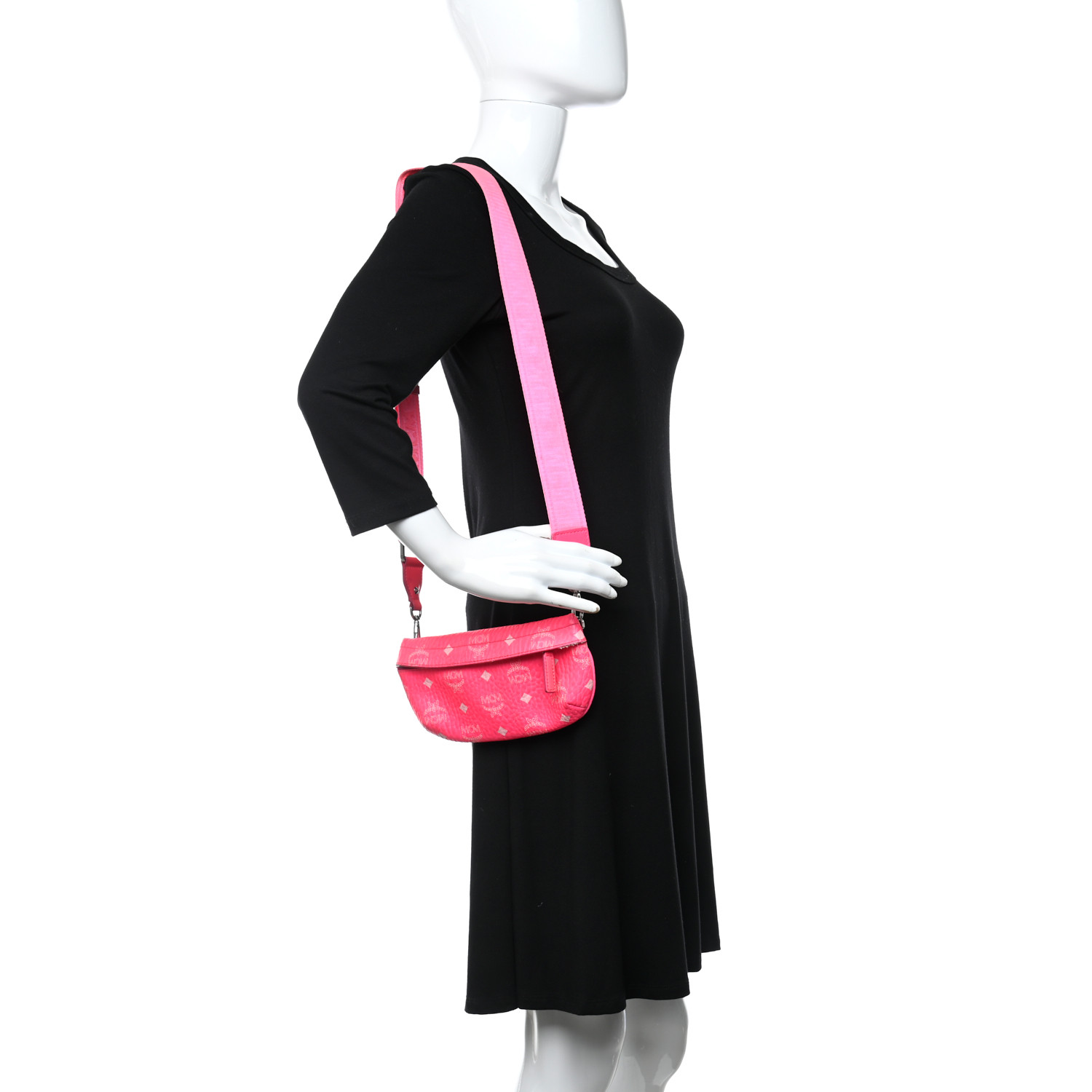 mcm neon pink crossbody