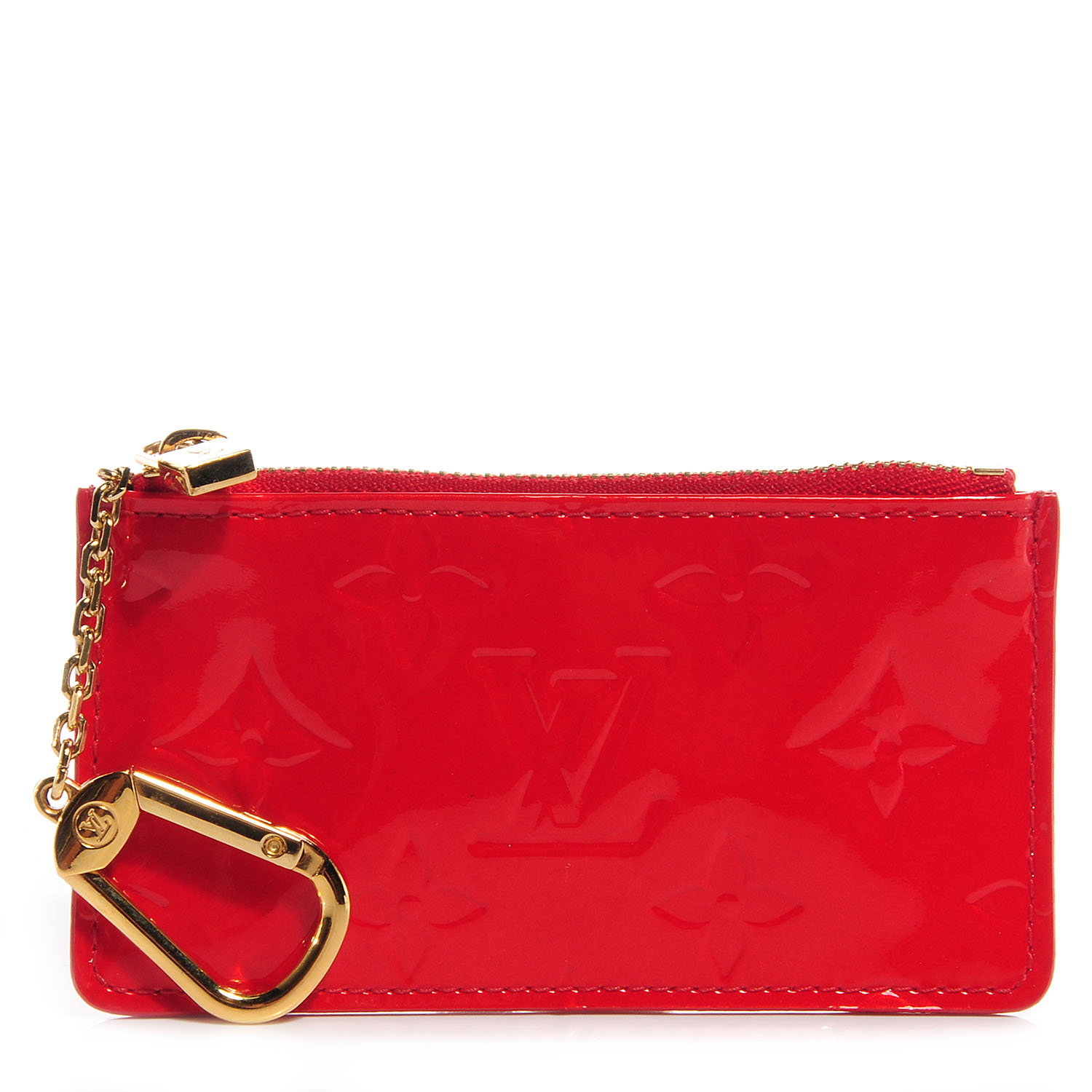 louis vuitton red vernis key pouch