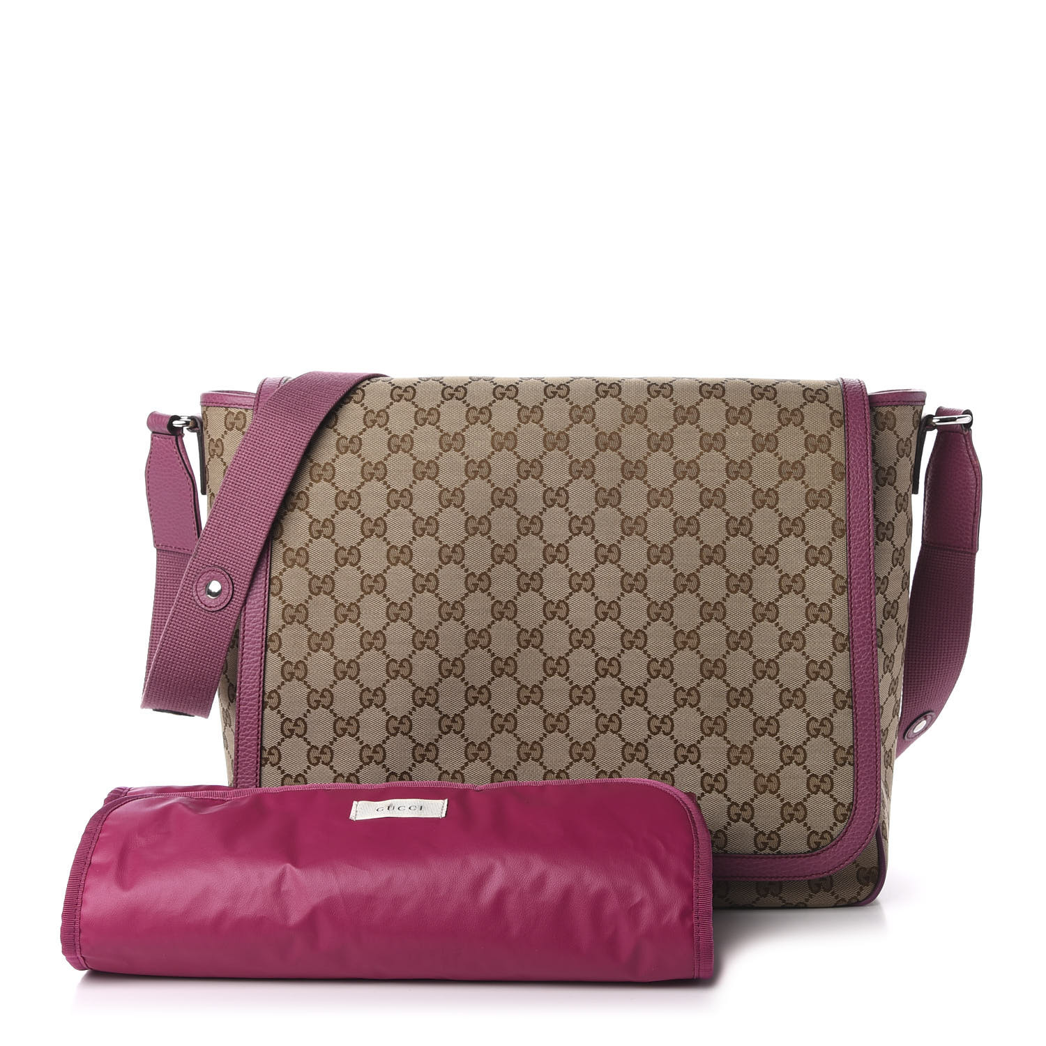 gucci diaper bag pink trim