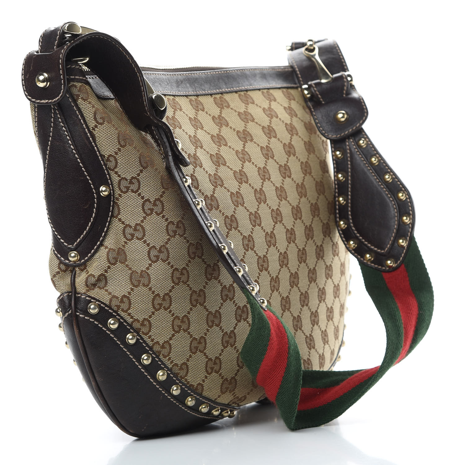 gucci pelham studded shoulder bag