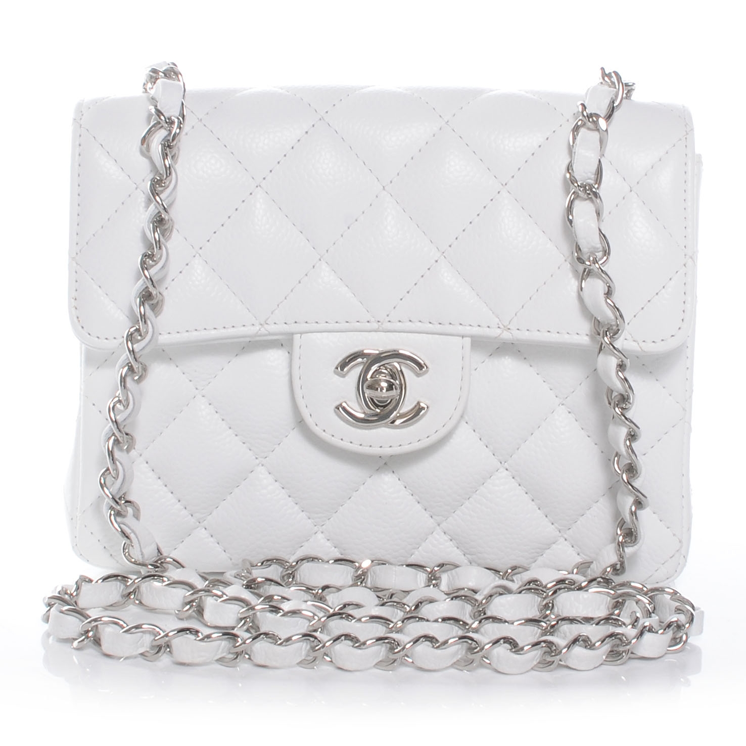 white chanel mini bag