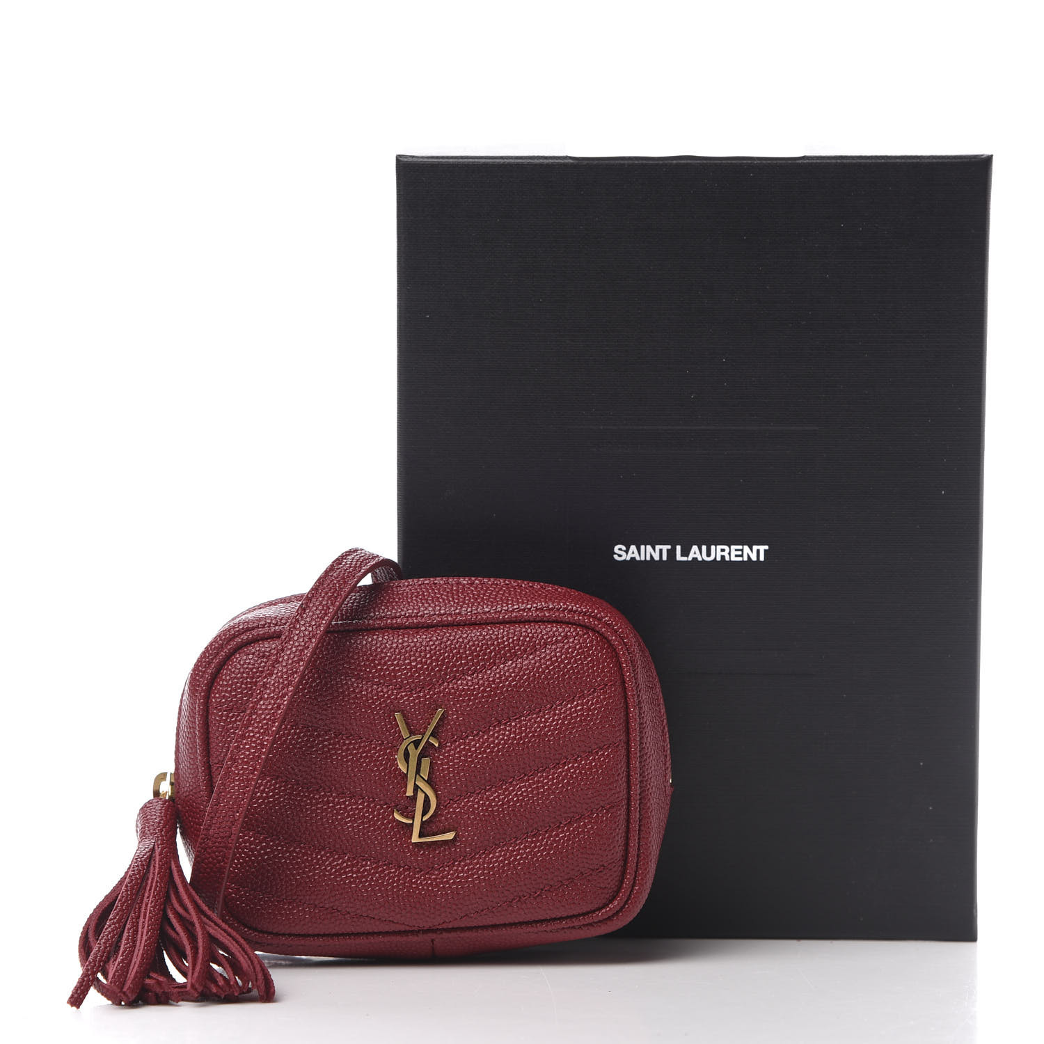 Saint Laurent Grain De Poudre Matelasse Monogram Baby Lou Camera Bag Vinyle Fashionphile