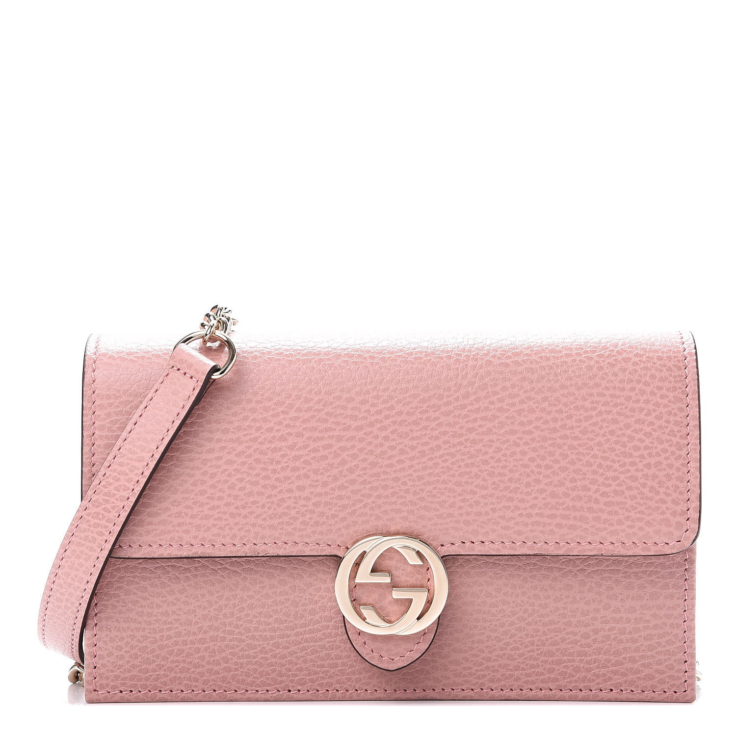 gucci pink wallet on chain