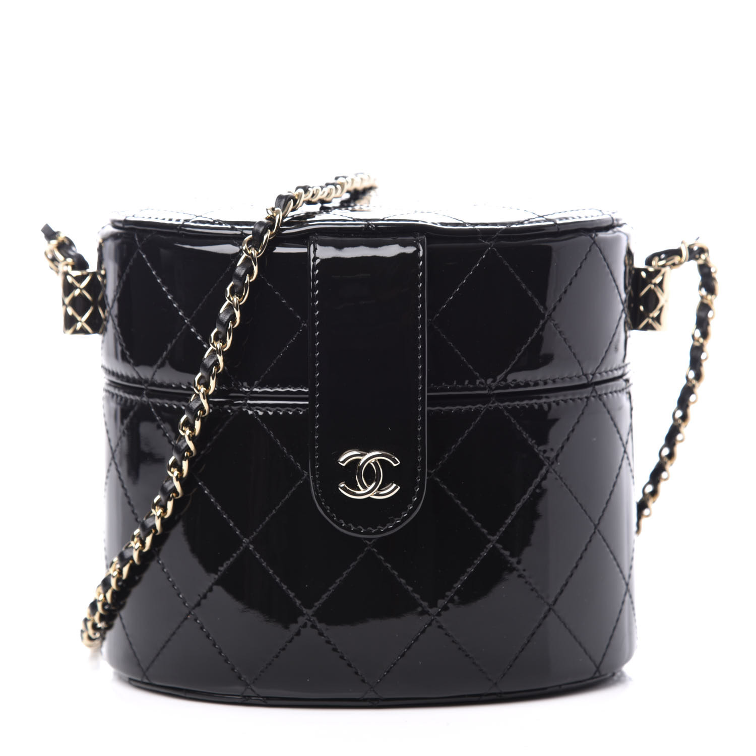 round chanel clutch with chain