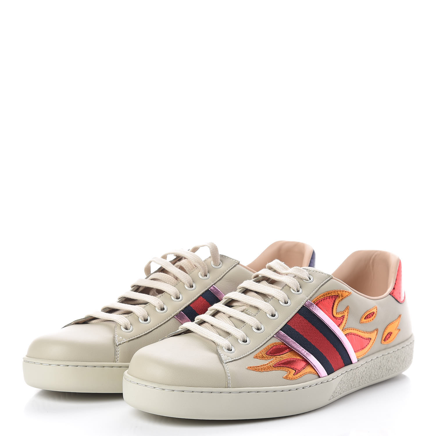 gucci ace flame sneakers