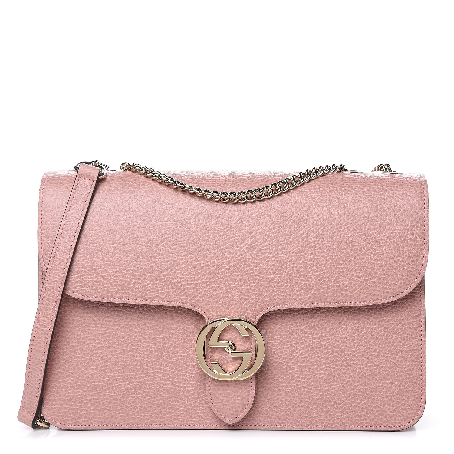 gucci dollar calfskin interlocking shoulder bag