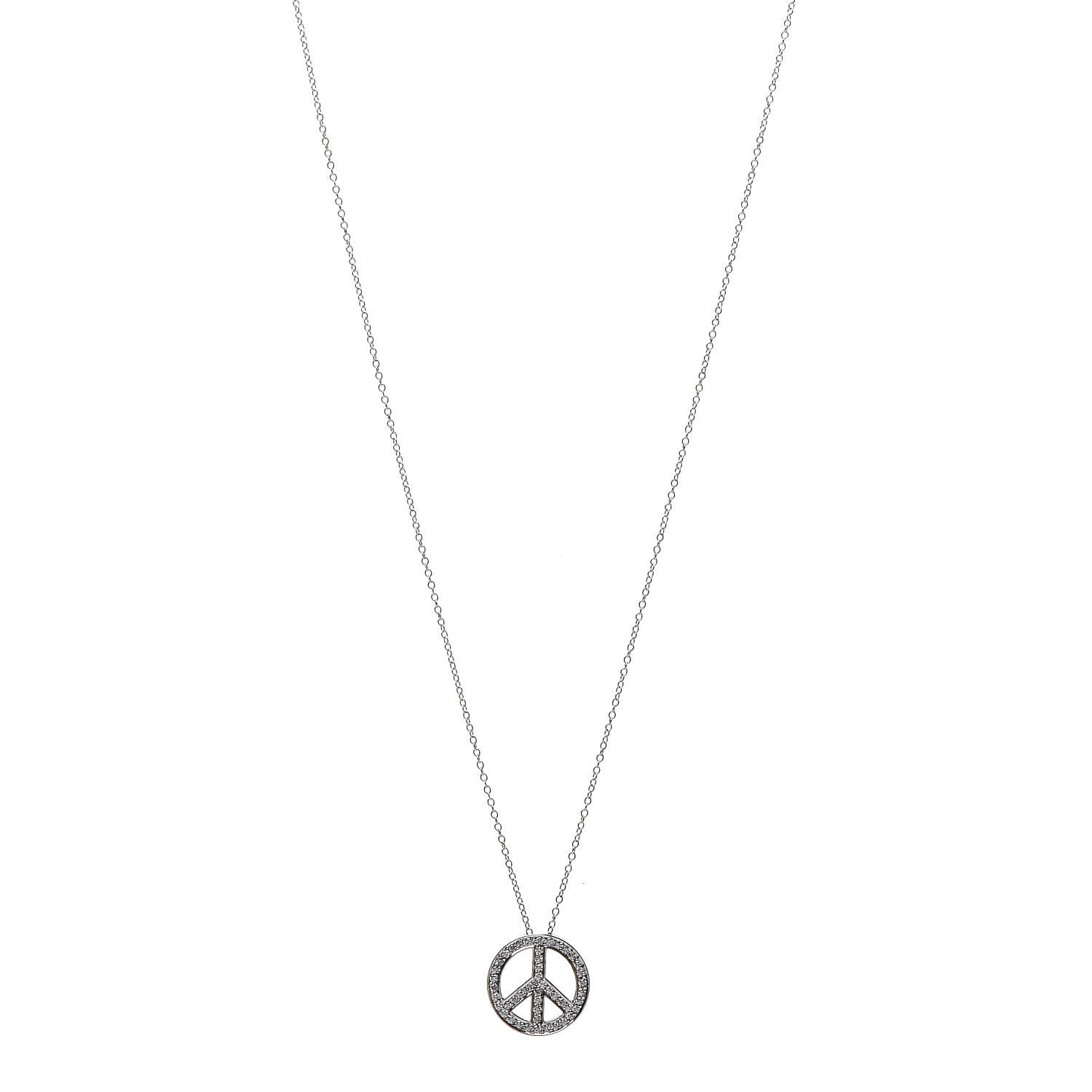 peace sign necklace tiffany