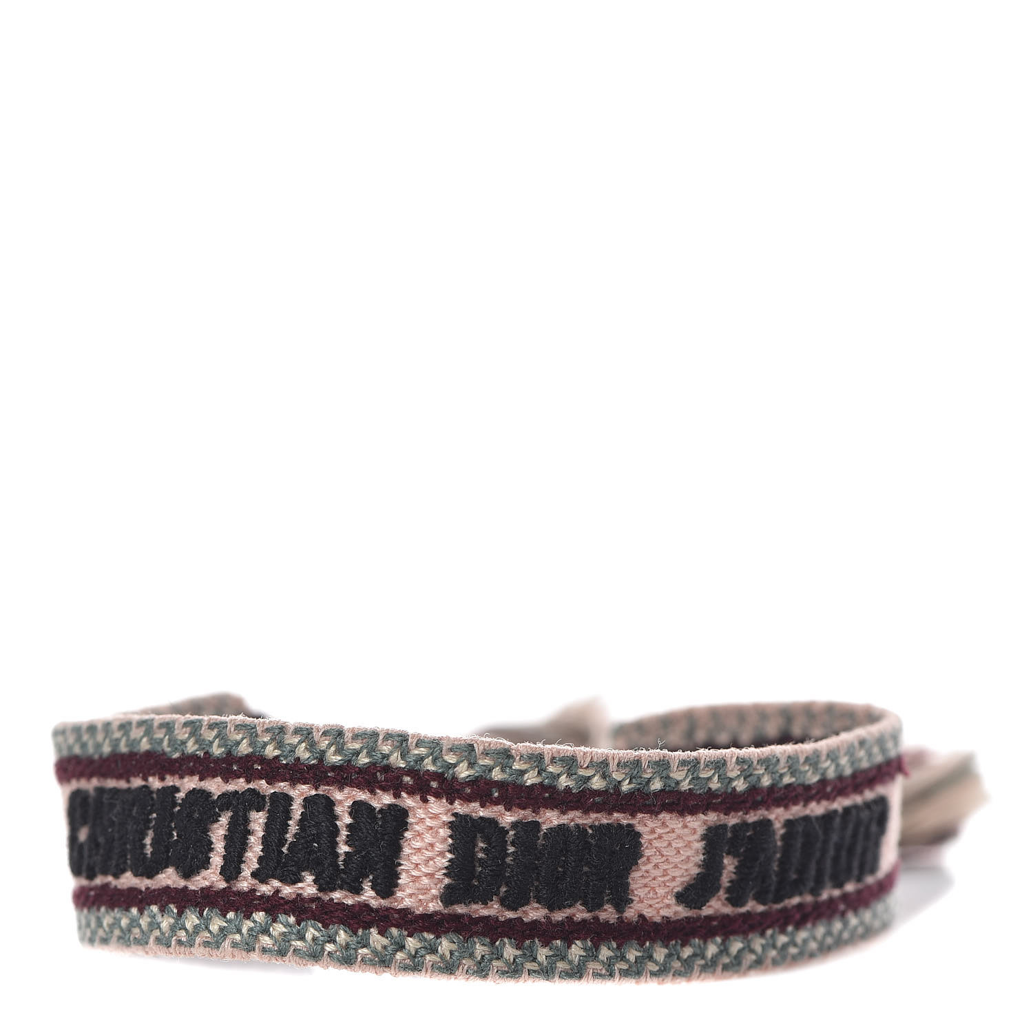 CHRISTIAN DIOR Woven Cotton J\u0026#39;Adior Friendship Bracelet Pink Multicolor 422643