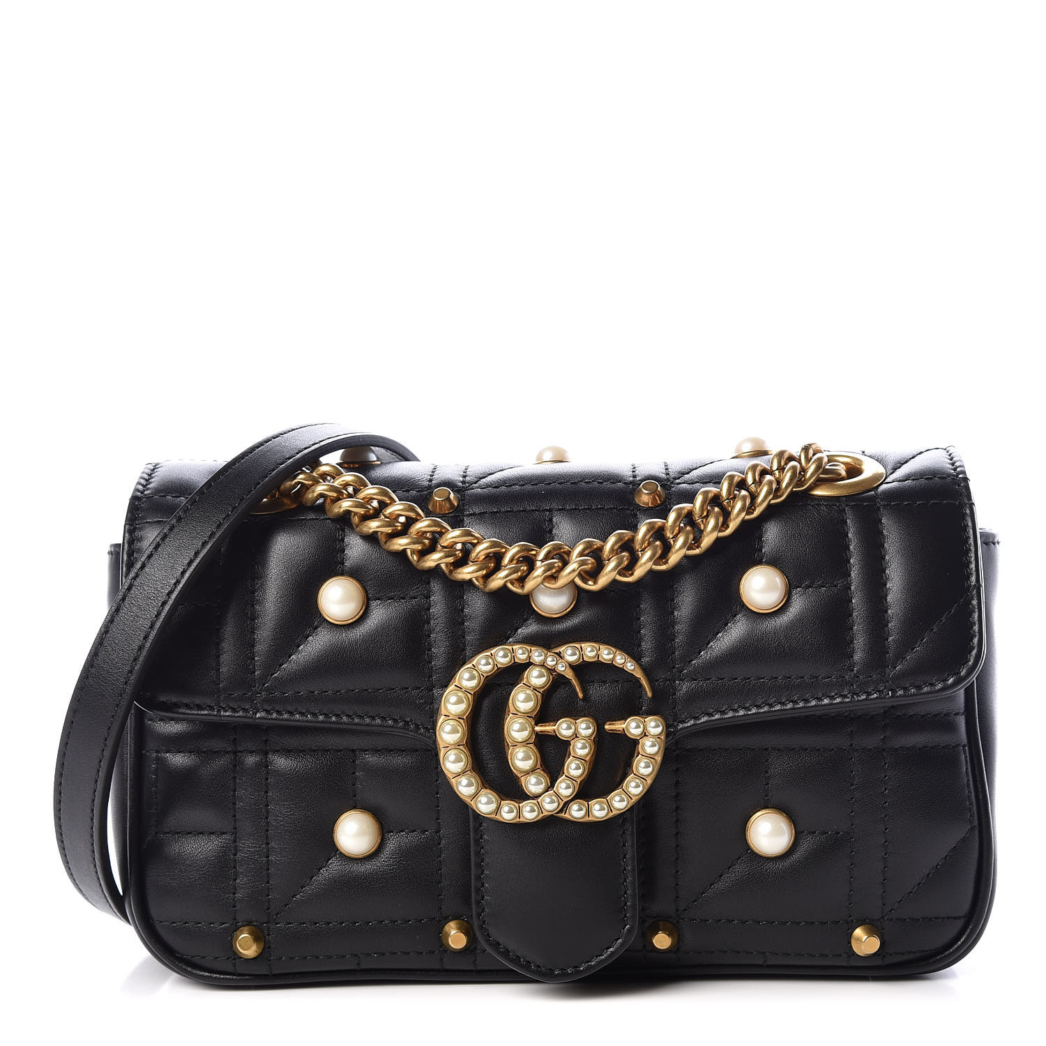 gucci pearl bag black