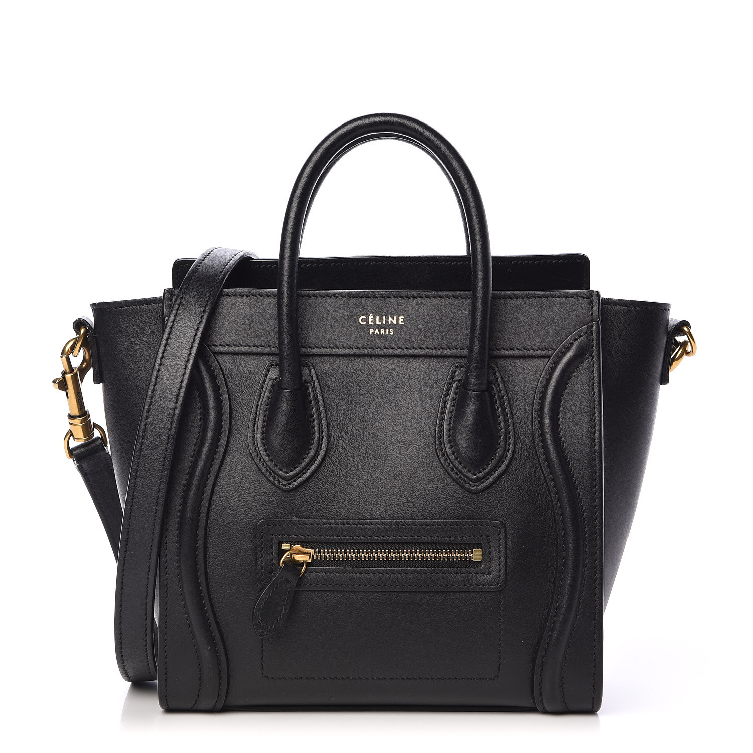 celine nano luggage black