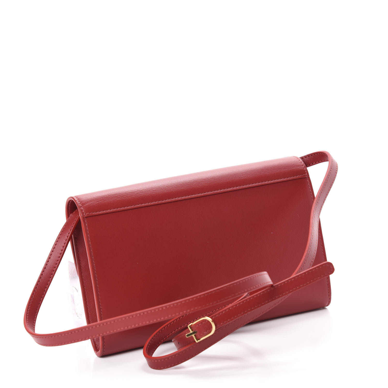 CELINE Smooth Calfskin Tassels Wallet On Strap Red 685568 | FASHIONPHILE