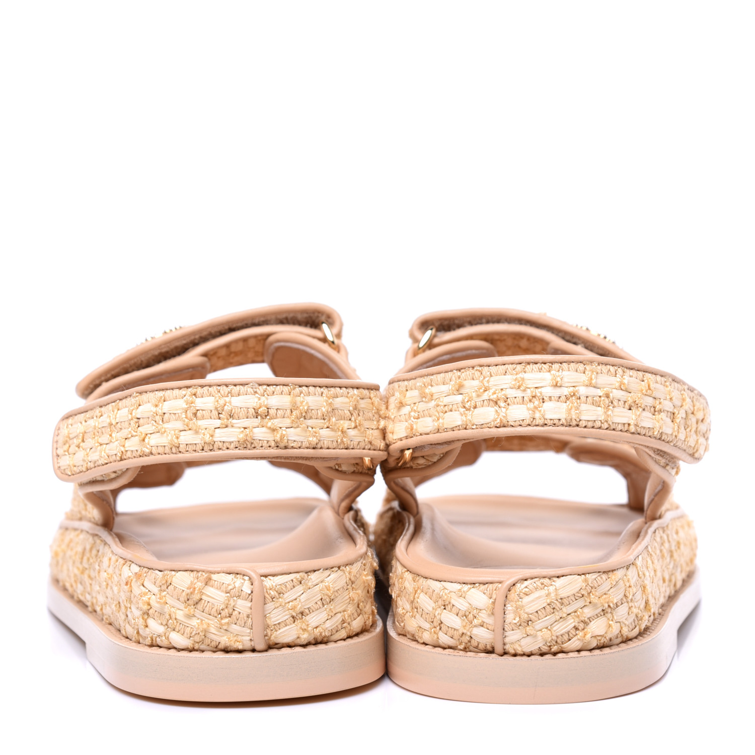 chanel fabric dad sandals