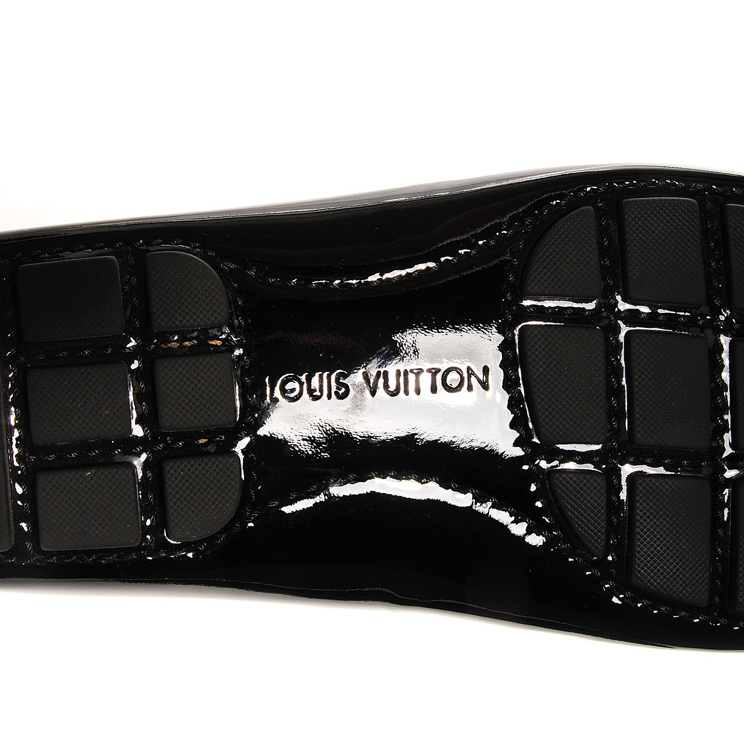 LOUIS VUITTON Patent Monte Carlo Loafers 7 Black 92181