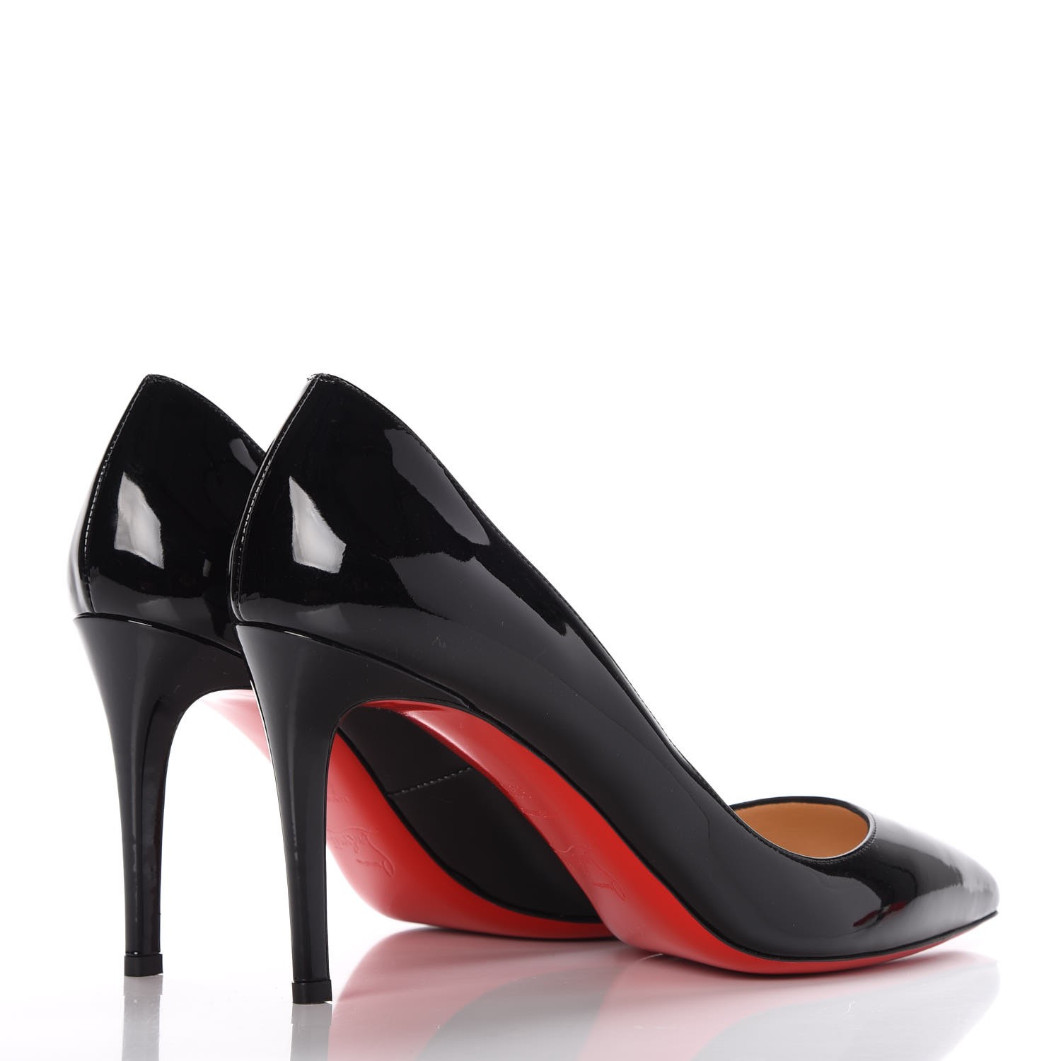 CHRISTIAN LOUBOUTIN Patent Calf Pigalle 85 Pumps 39.5 Black 270574