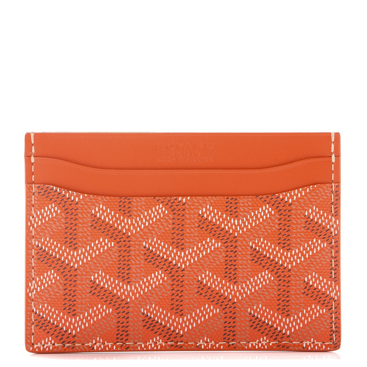 GOYARD Goyardine Saint Sulpice Card Holder Orange 268834