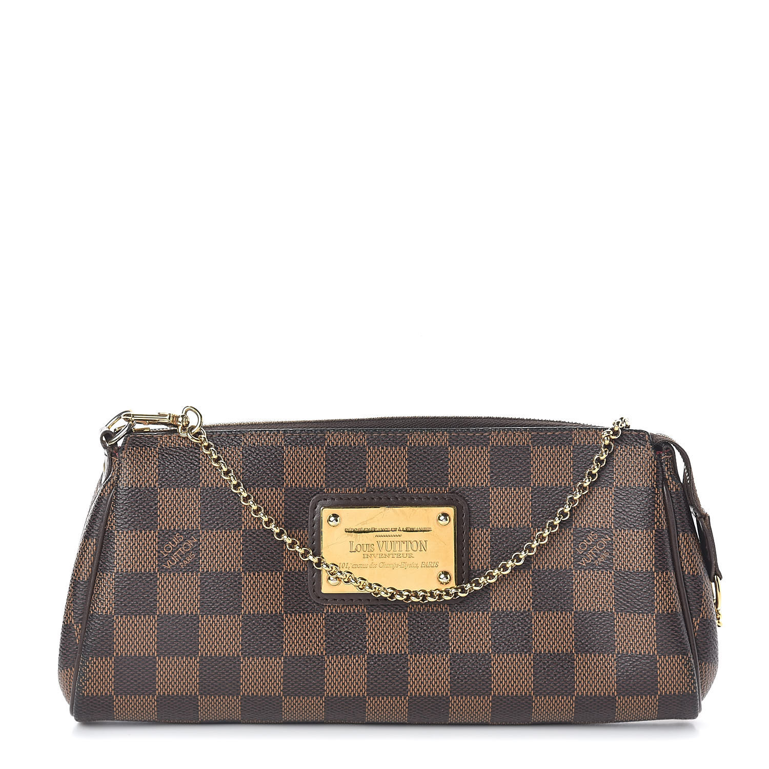 louis vuitton damier ebene eva clutch