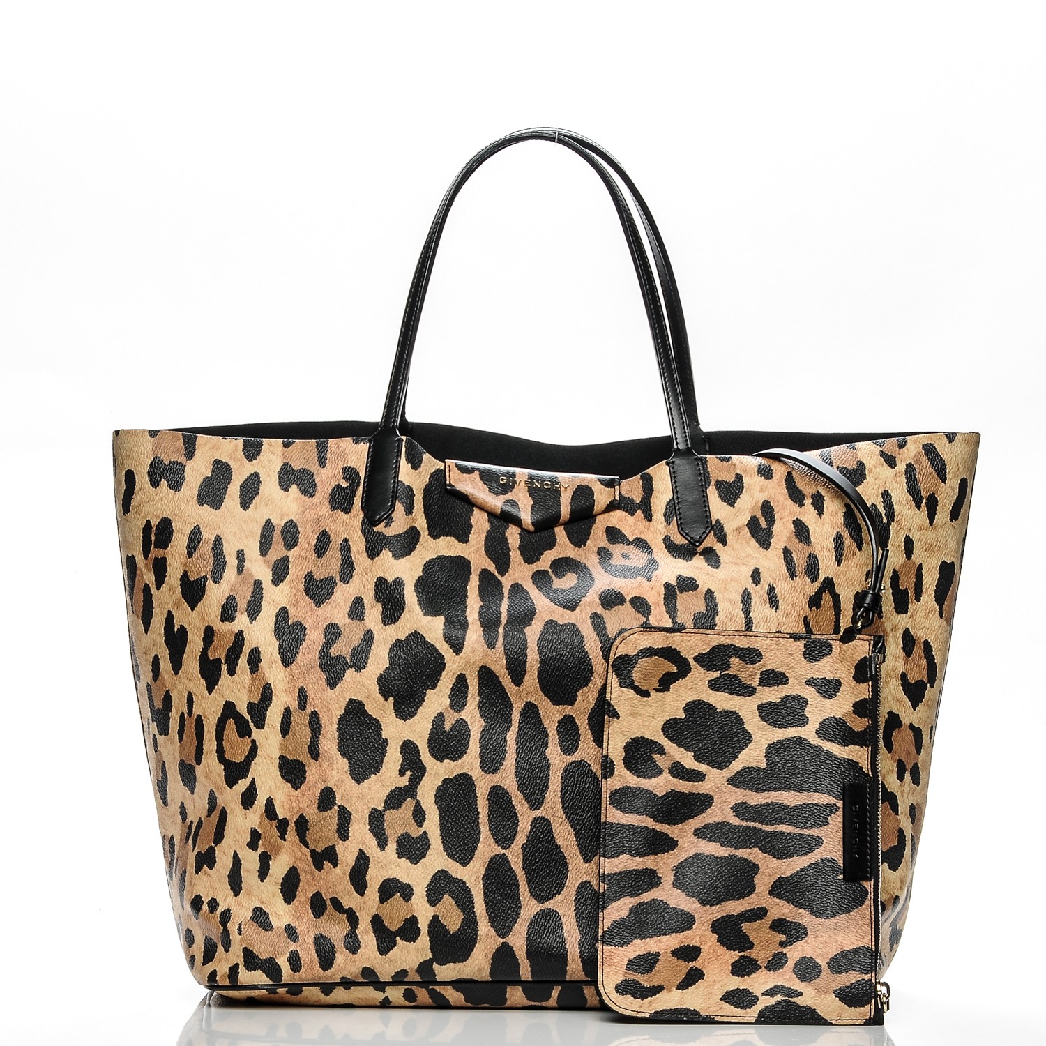 GIVENCHY Textured Coated Canvas Leopard Print Large Antigona Tote ...