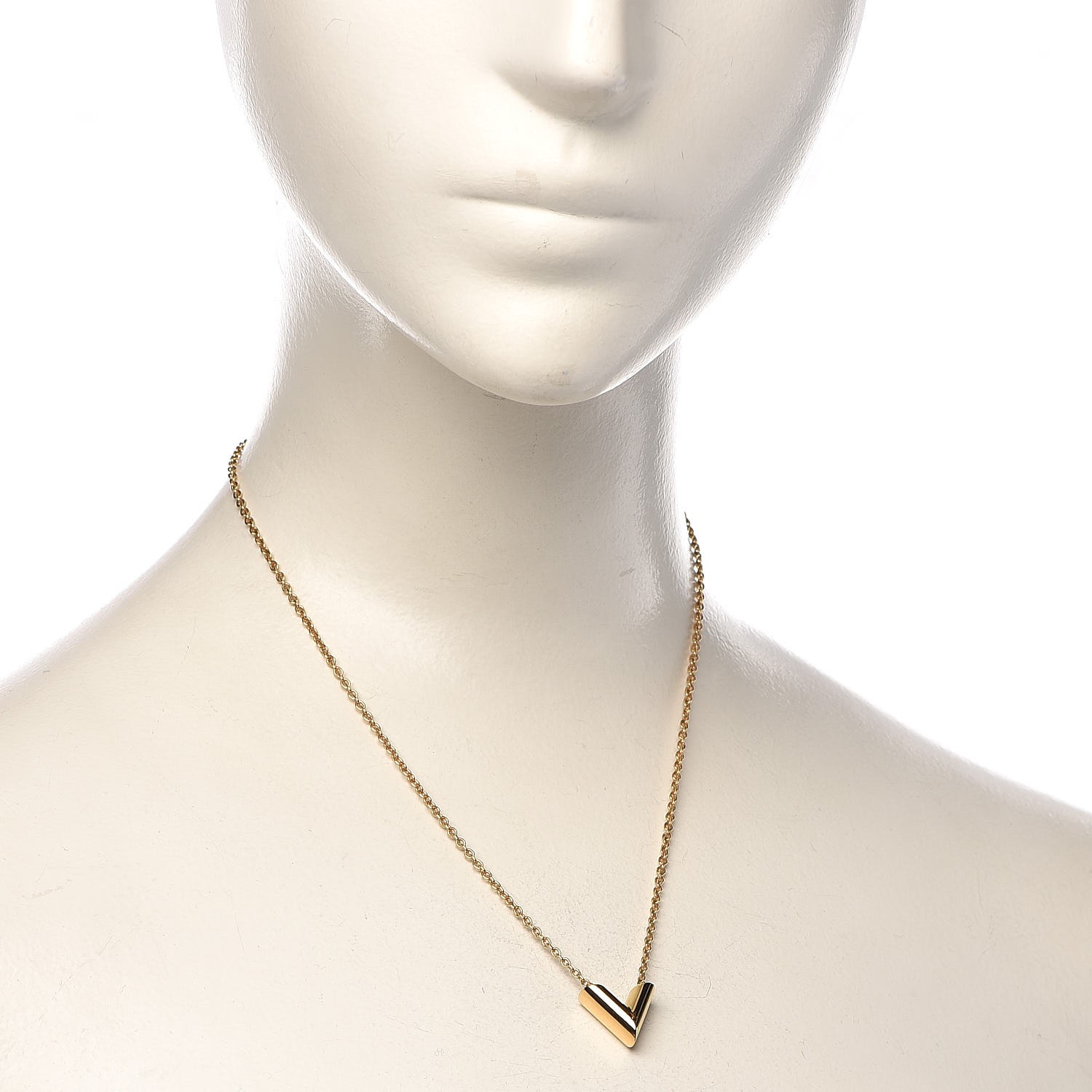 Louis Vuitton Essential V Necklace Gold 297522