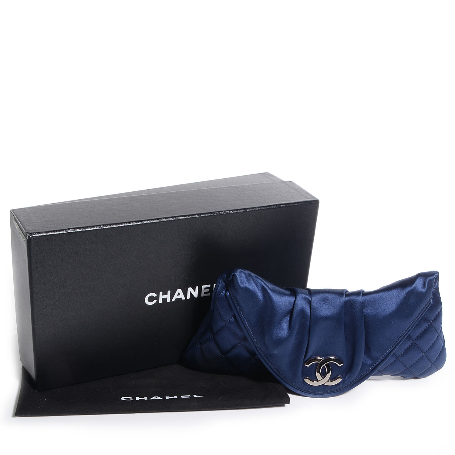 chanel satin clutch