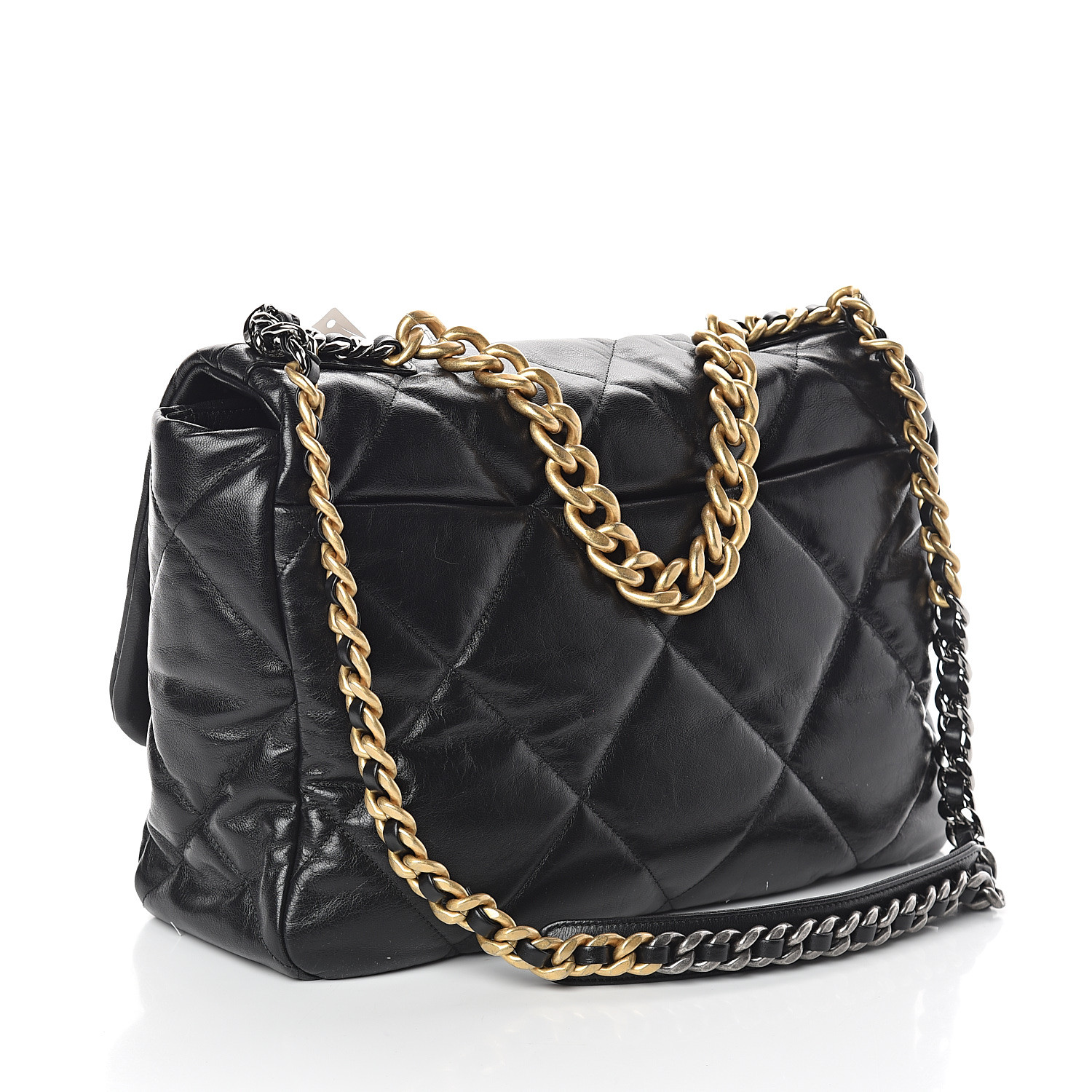 goatskin quilted medium chanel 19 flap black