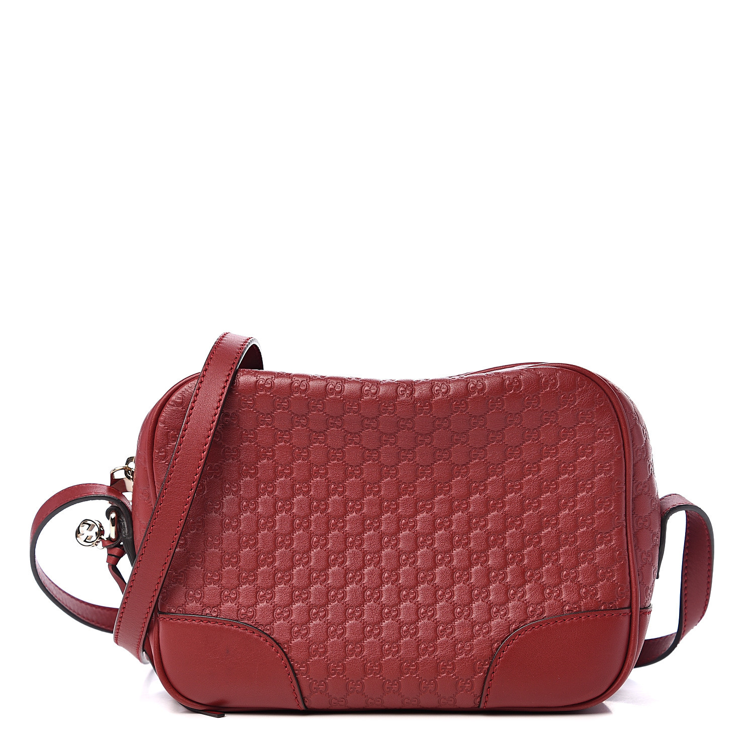 red leather messenger bag