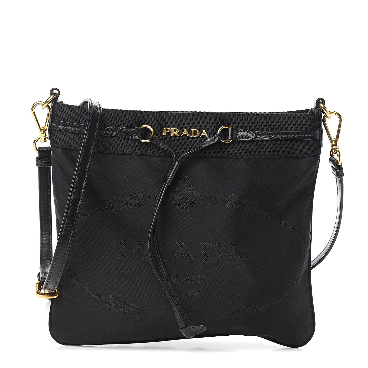 prada small monochrome crossbody bag