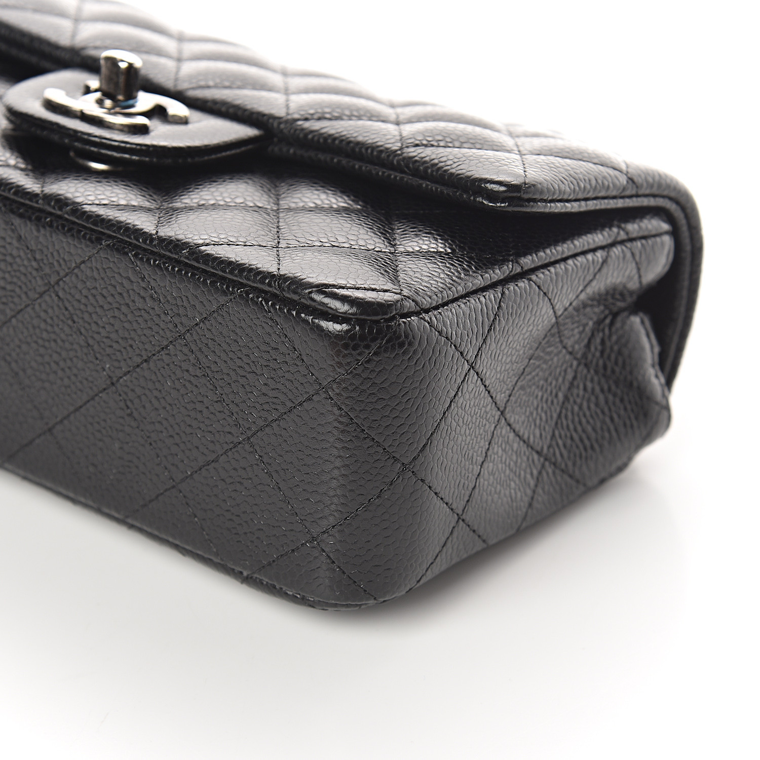 CHANEL Caviar Quilted Mini Rectangular Flap Black 543622 | FASHIONPHILE