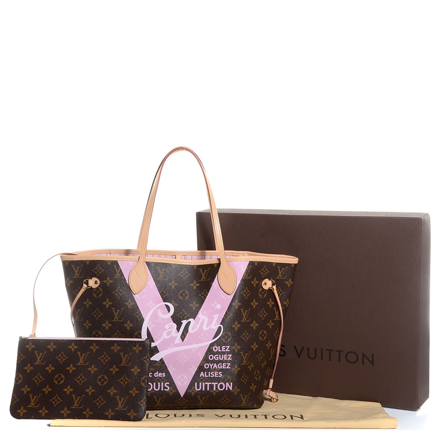 Louis Vuitton Rose Ballerine Tahitienne Cities Capri Mini Pochette Bag