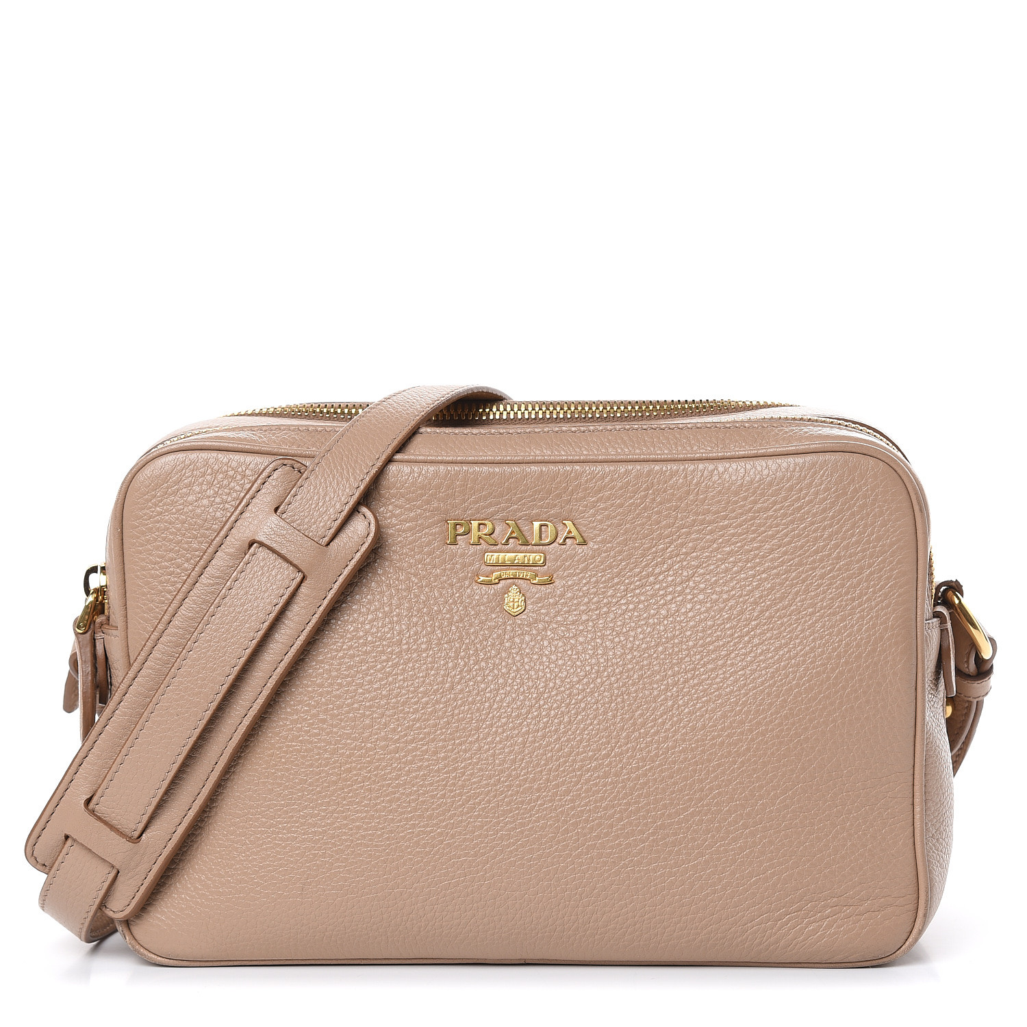 PRADA Vitello Phenix Camera Bag Cammeo 472104 | FASHIONPHILE