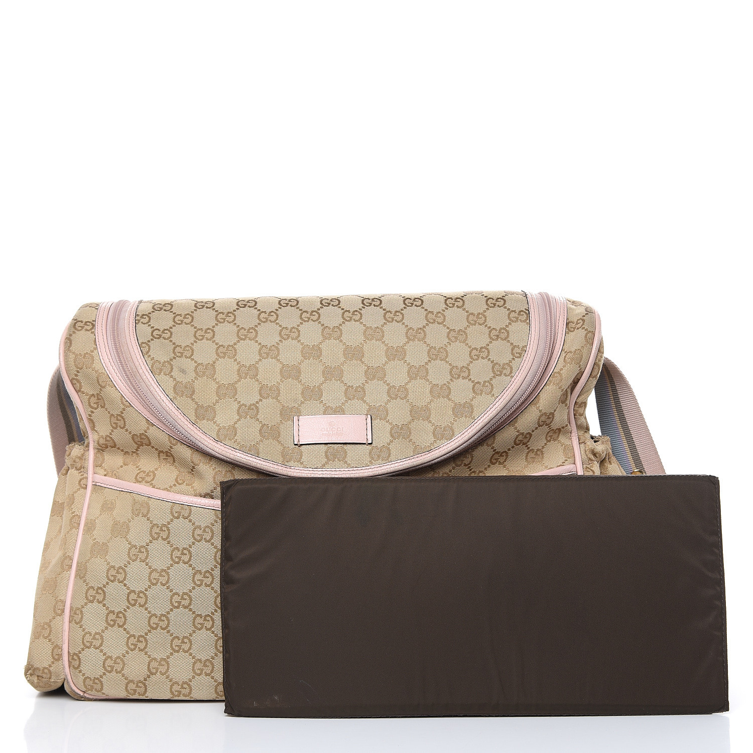 gucci diaper bag pink trim