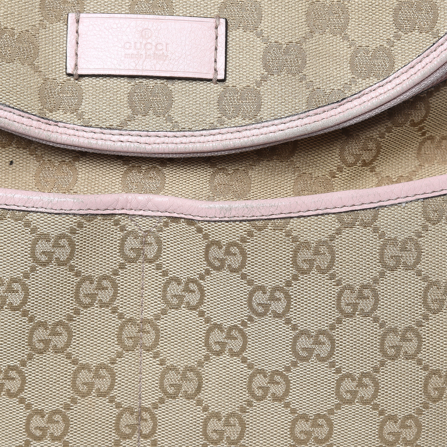 gucci diaper bag pink trim