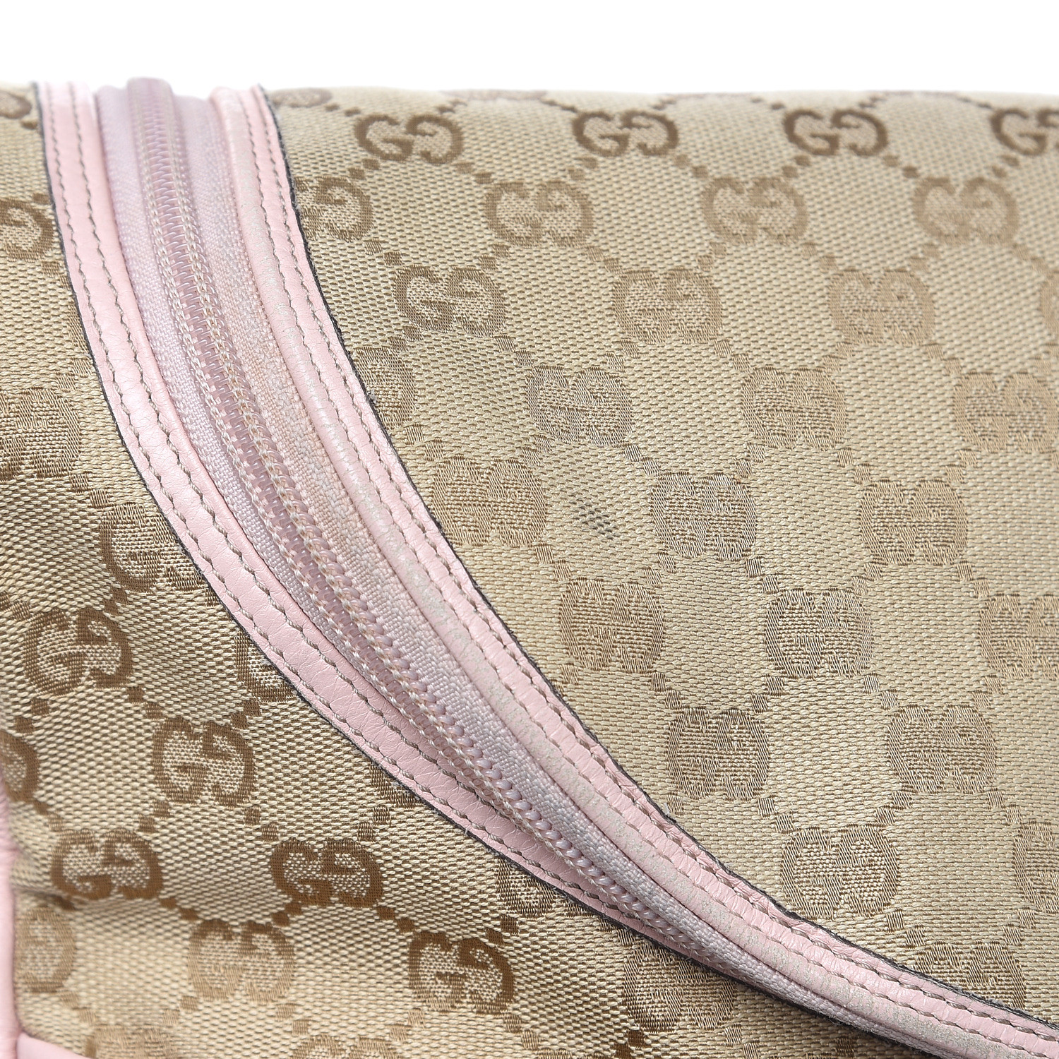 gucci diaper bag pink trim