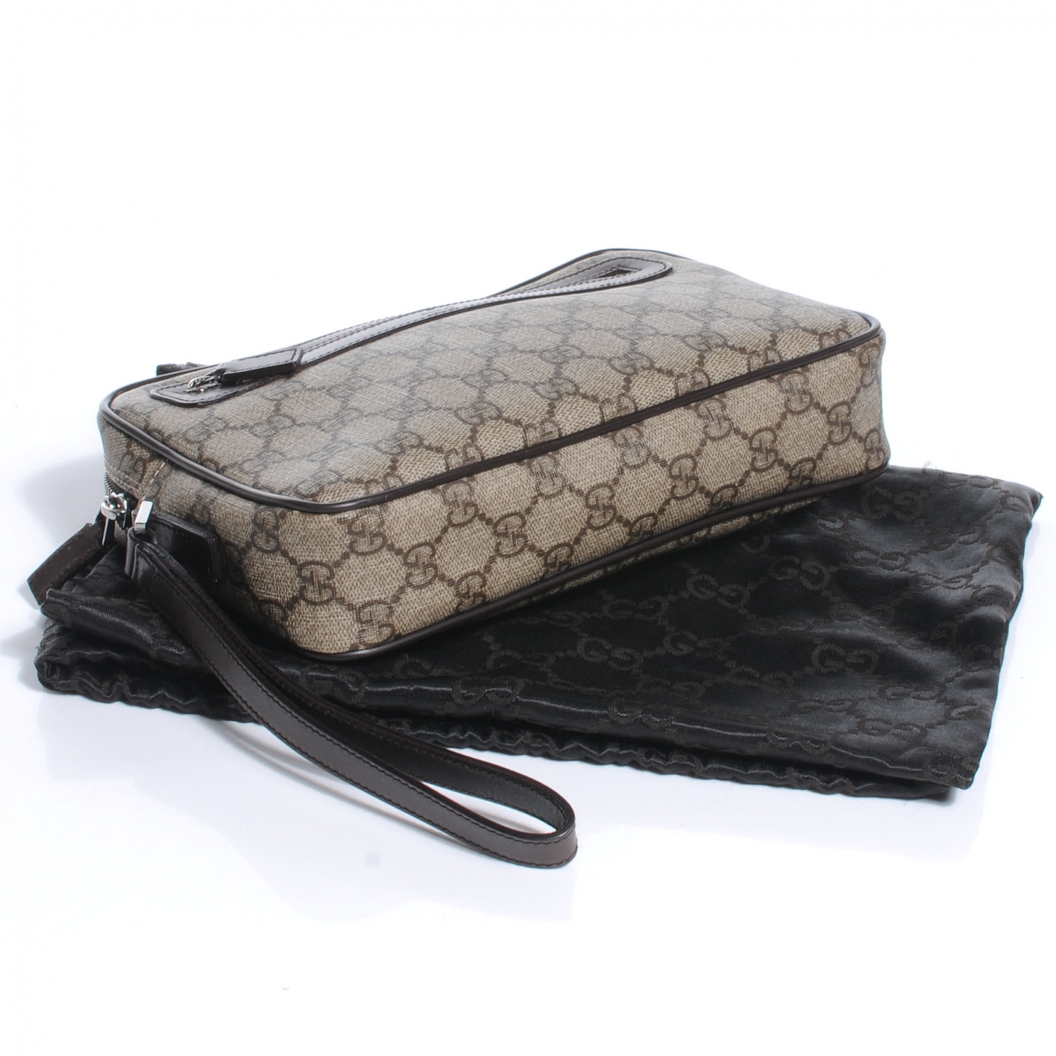 GUCCI GG Plus Monogram Clutch Wristlet Unisex 49533