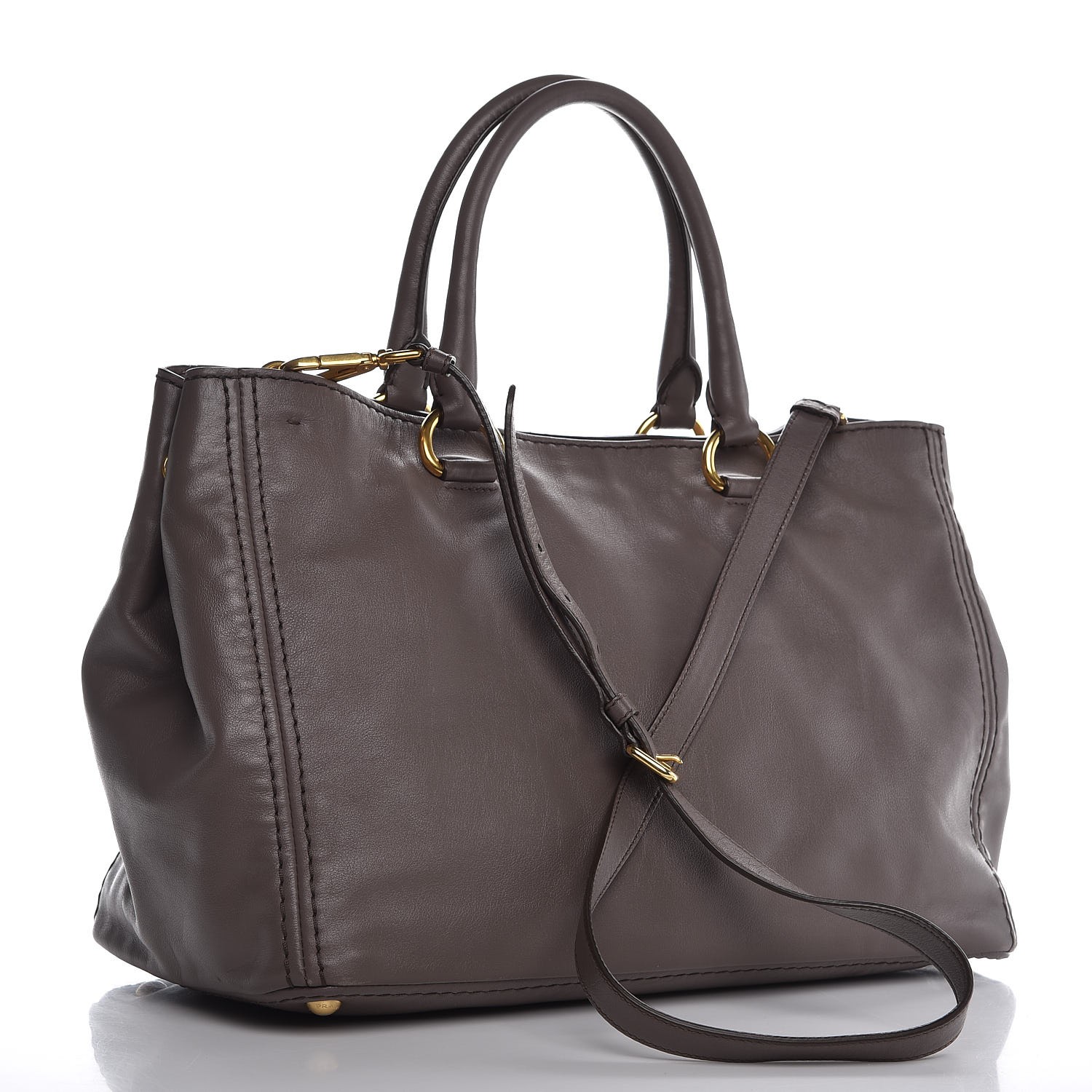 PRADA Soft Calf Tote Bambu 284723 | FASHIONPHILE