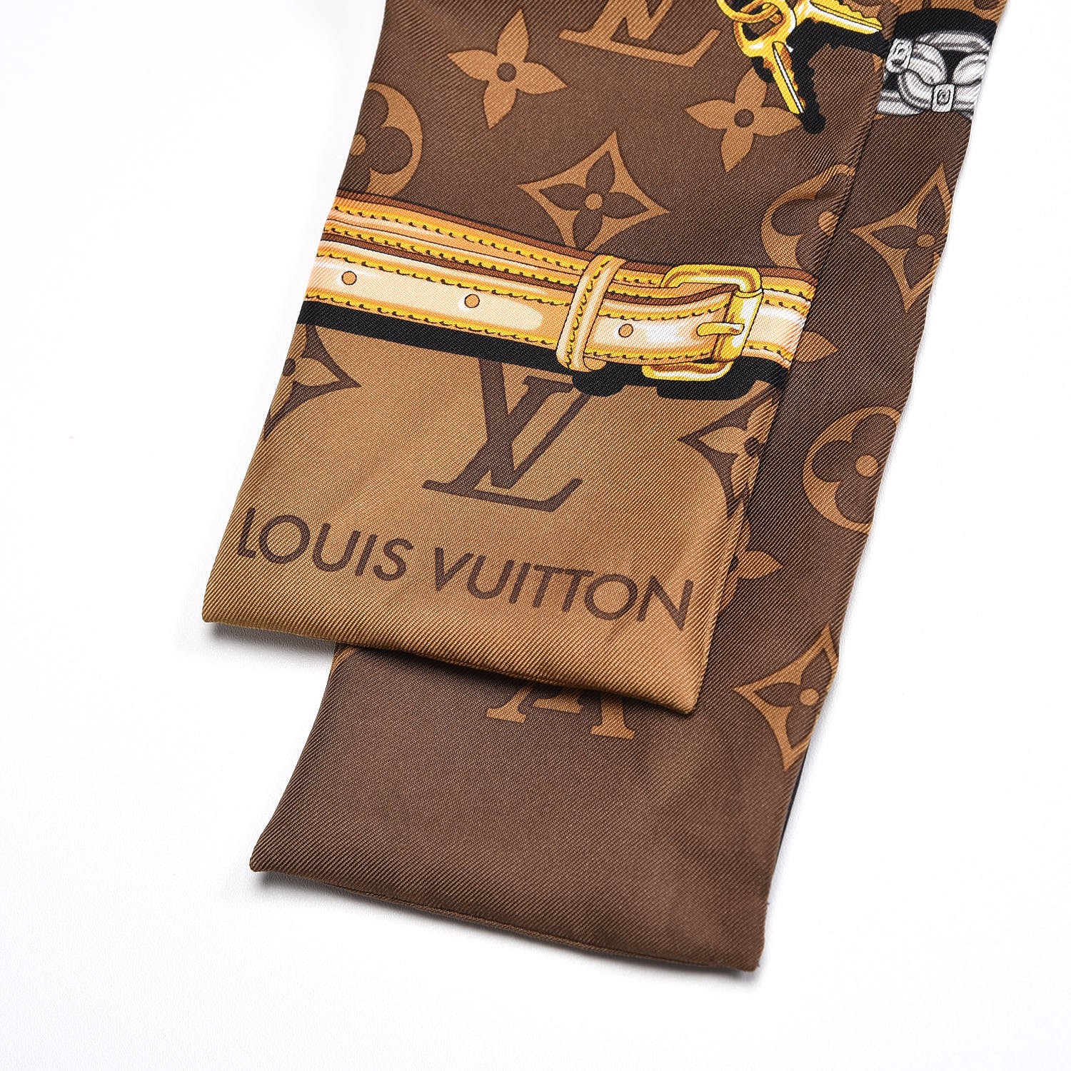 LOUIS VUITTON Silk Monogram Confidential Bandeau Brown 247692