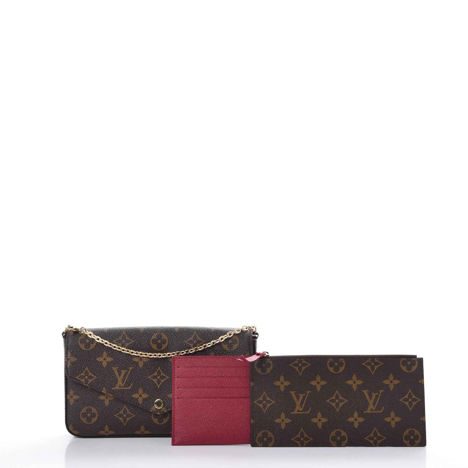 monogram canvas felicie chain wallet bag