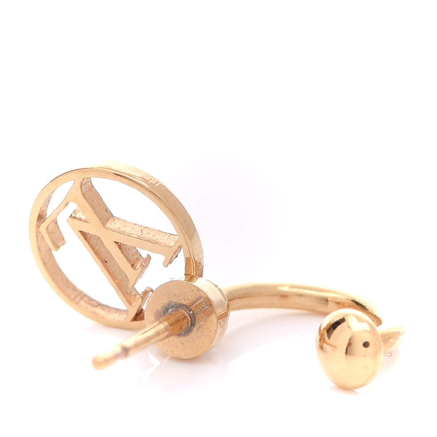 Louis Vuitton Bookle Dreille Blooming Earrings Gold M64859 LV