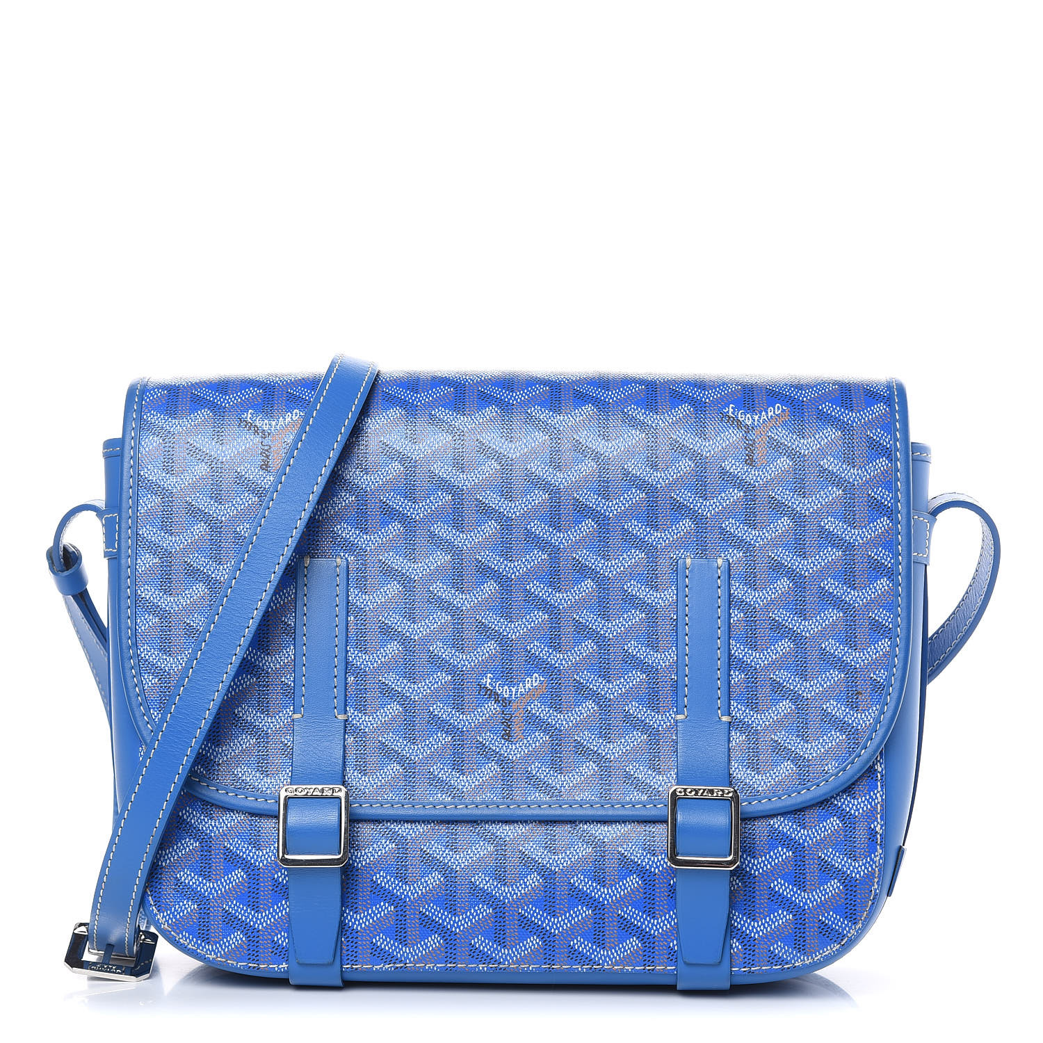 GOYARD Goyardine Belvedere MM Messenger Bag Sky Blue 429917