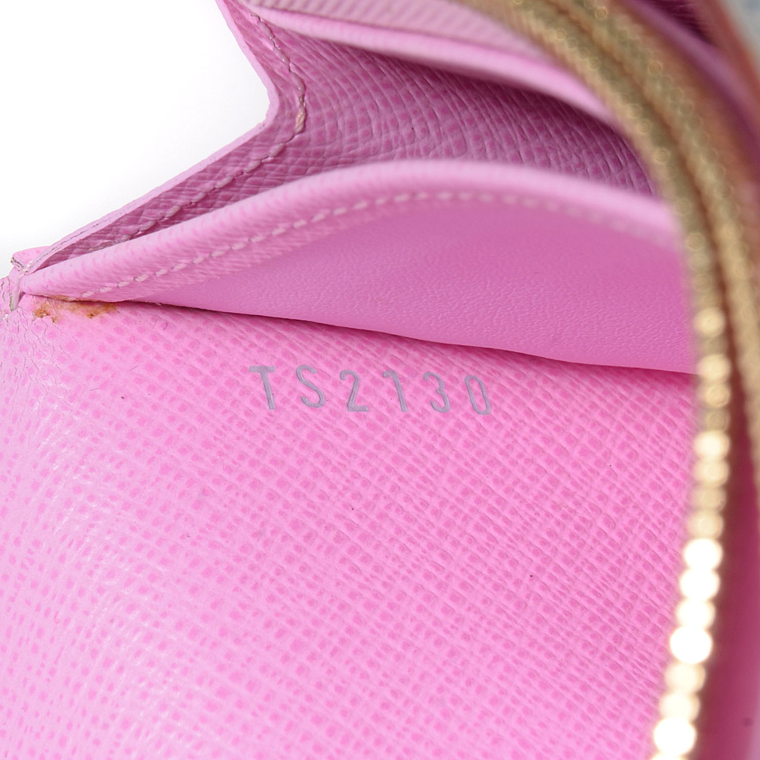 Louis Vuitton White Monogram Multicolor Sarah Flap Wallet Pink
