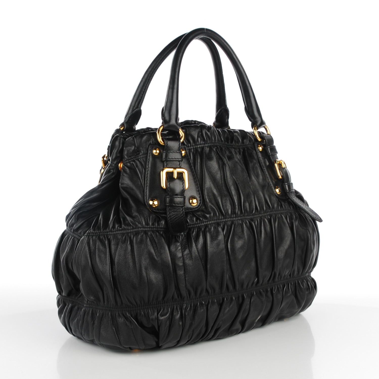 PRADA Nappa Gaufre Tote Nero Black 129219