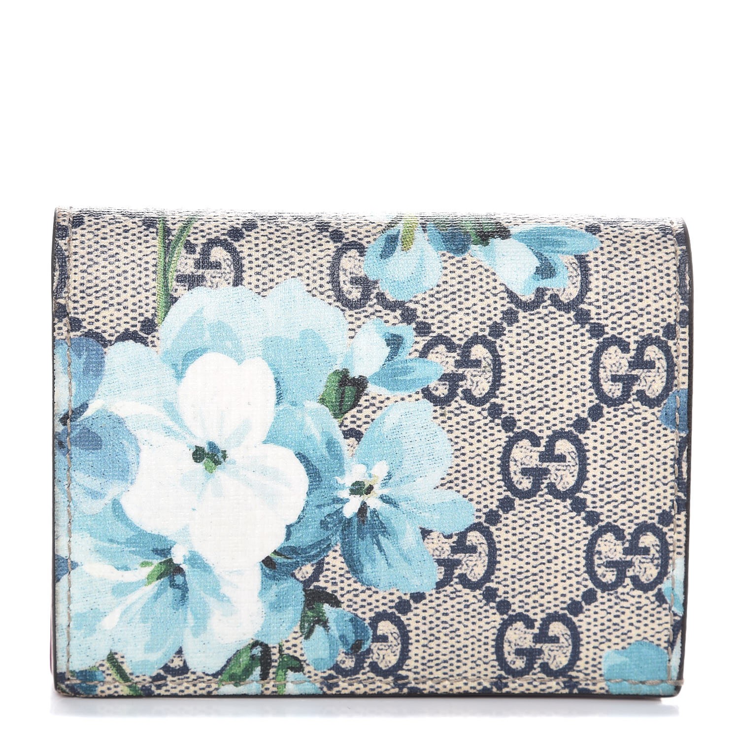 blue floral gucci wallet