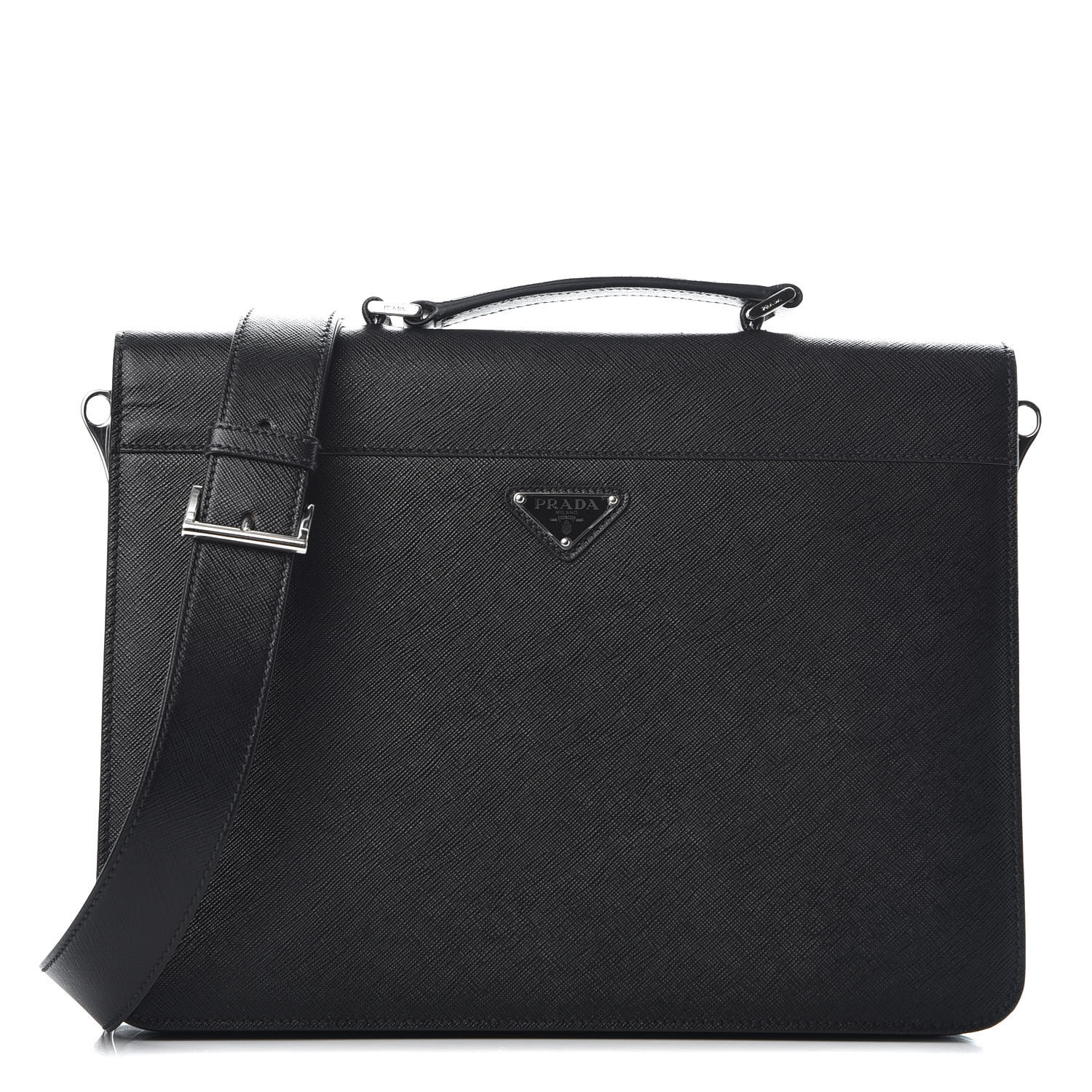 prada saffiano travel nero