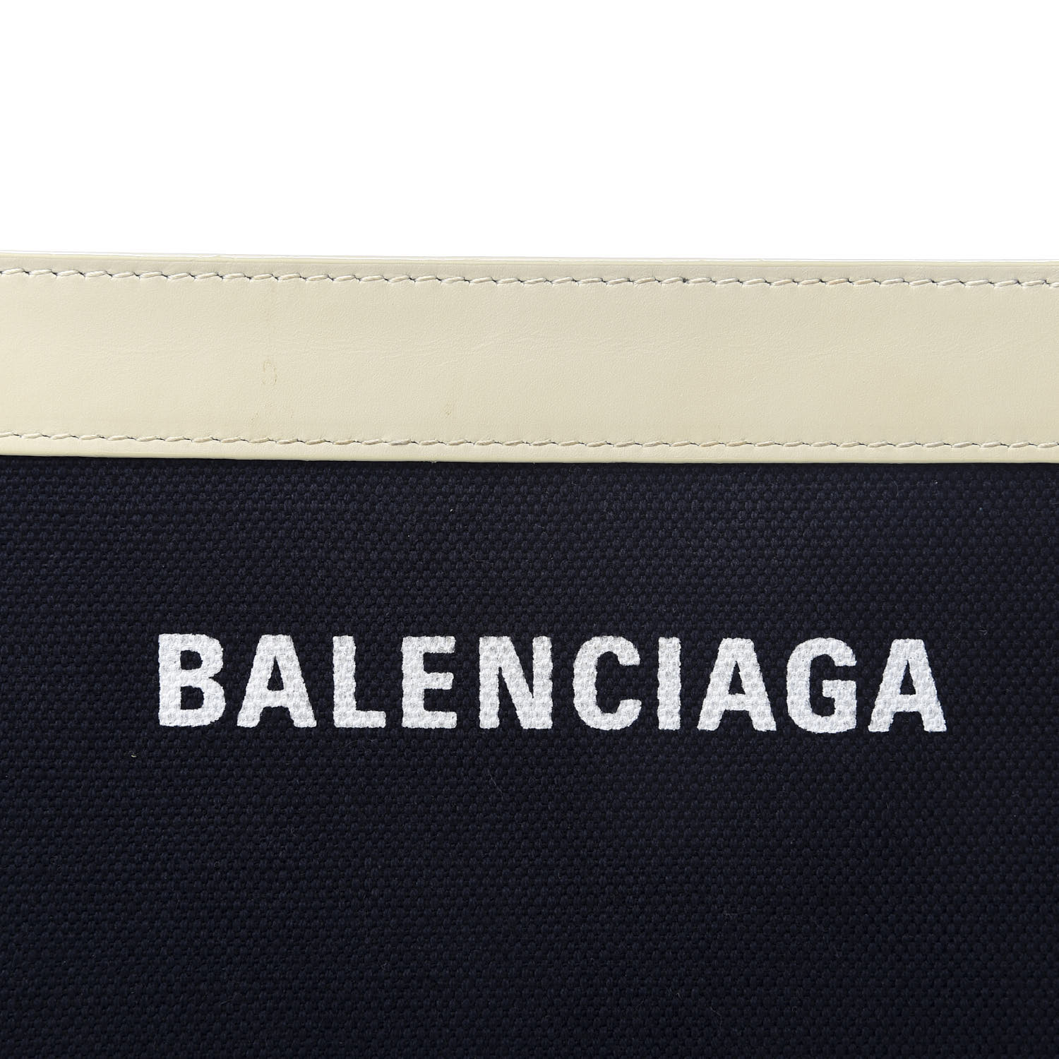 BALENCIAGA Cotton Canvas Pochette Crossbody Bag Black White 585252